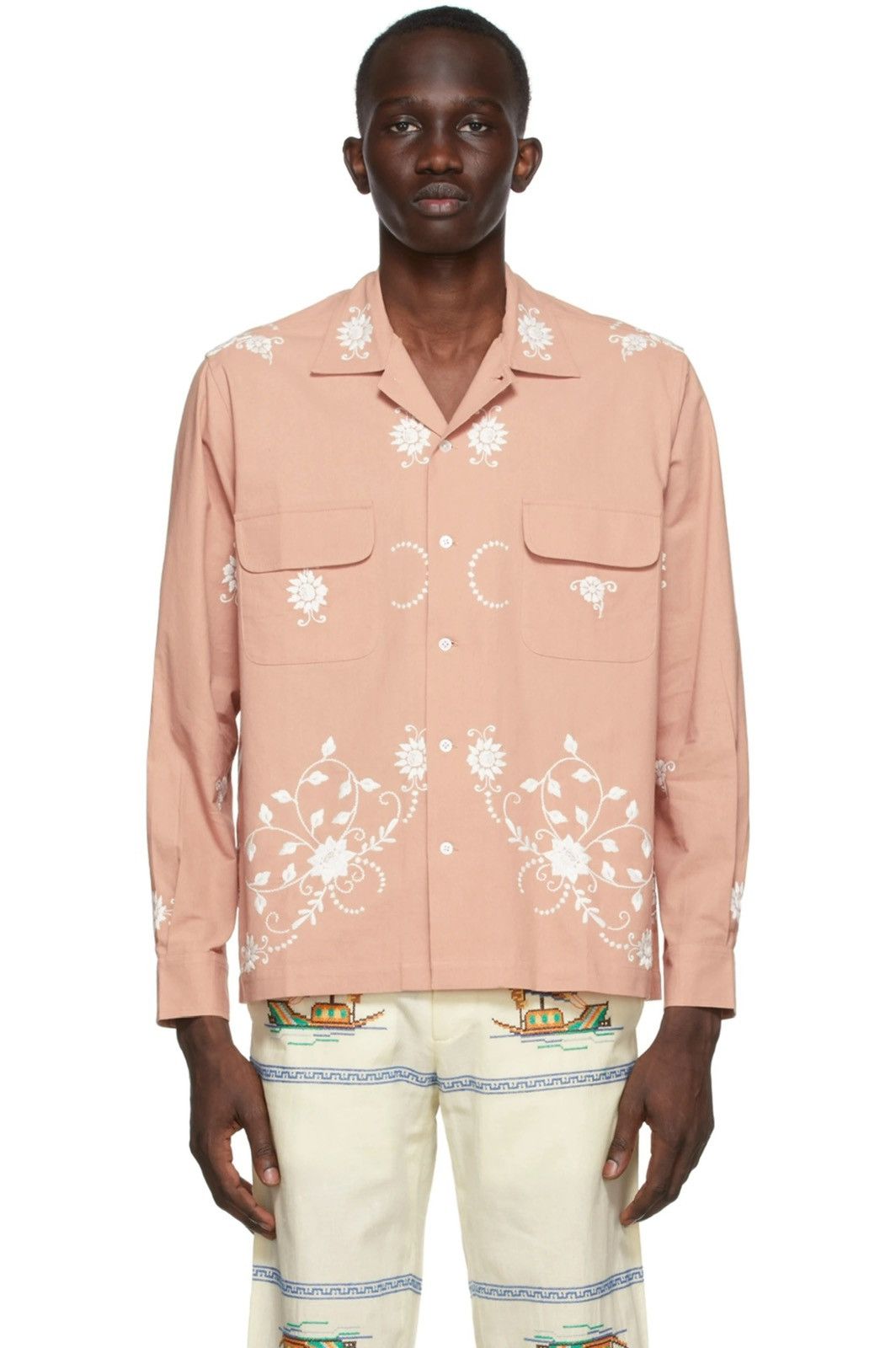 BODE x SSENSE Exclusive Floral Embroidered Canterbury Shirt