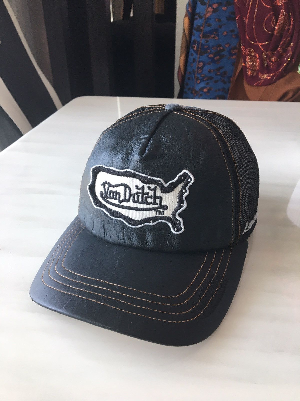 Von Dutch Limited Edition Leather Trucker Cap