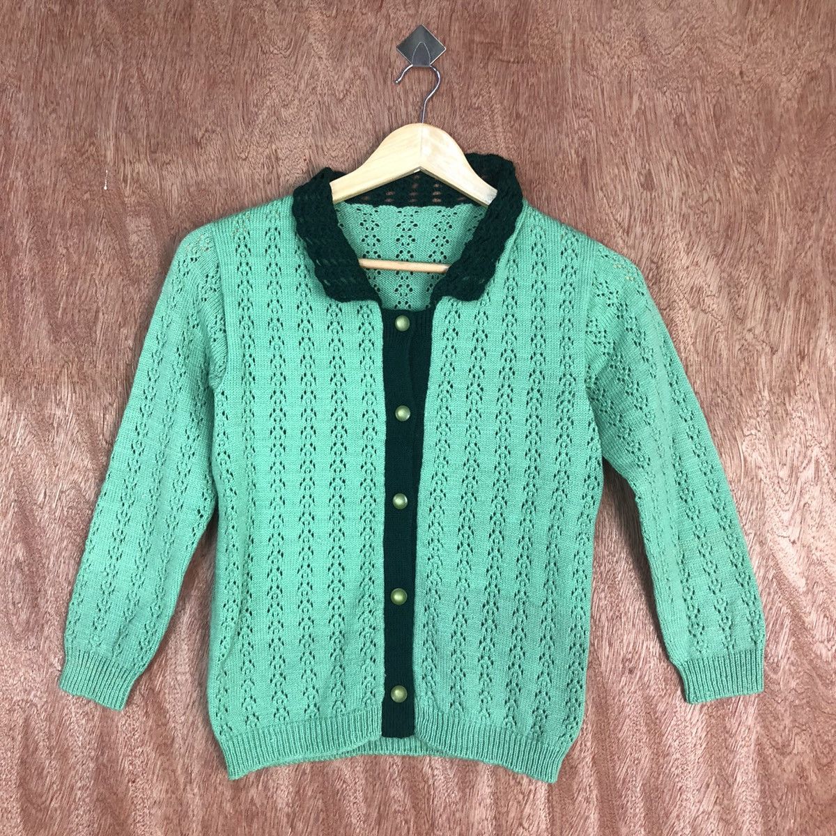 Homespun Knitwear DLL Japan Green vintage Knitwear #c598 Size US XS / EU 42 / 0 - 3 Thumbnail