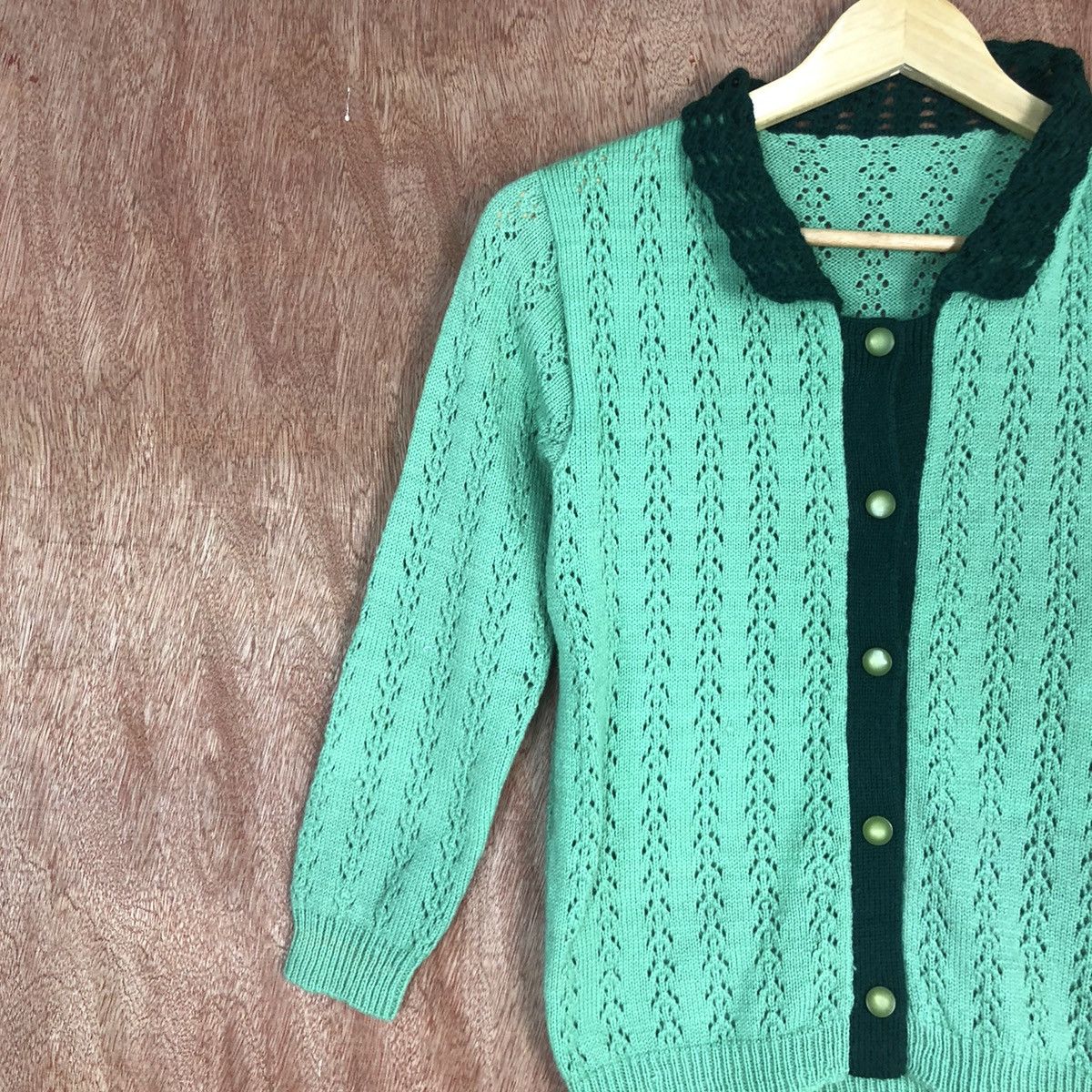 Homespun Knitwear DLL Japan Green vintage Knitwear #c598 Size US XS / EU 42 / 0 - 7 Thumbnail