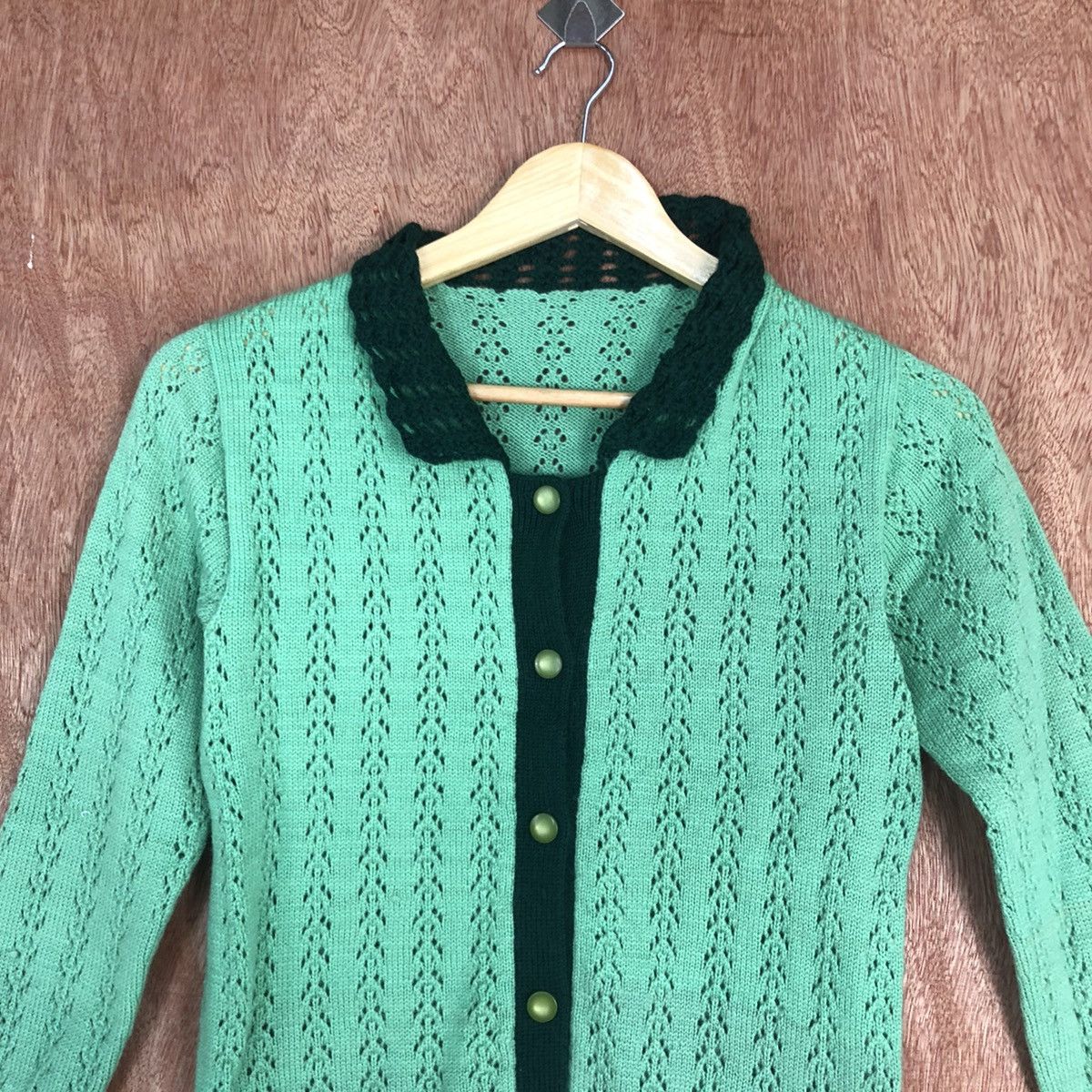 Homespun Knitwear DLL Japan Green vintage Knitwear #c598 Size US XS / EU 42 / 0 - 2 Thumbnail