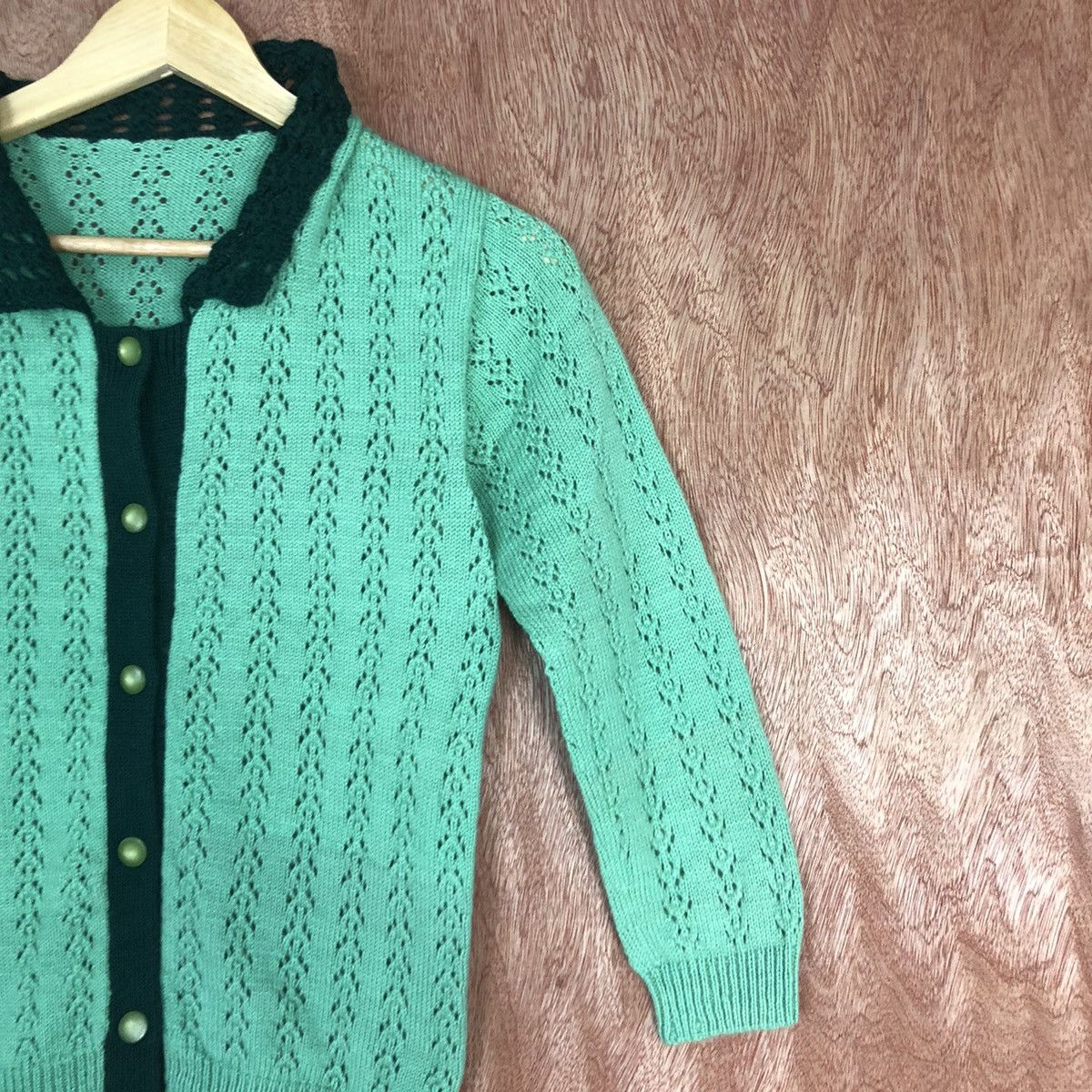 Homespun Knitwear DLL Japan Green vintage Knitwear #c598 Size US XS / EU 42 / 0 - 5 Thumbnail