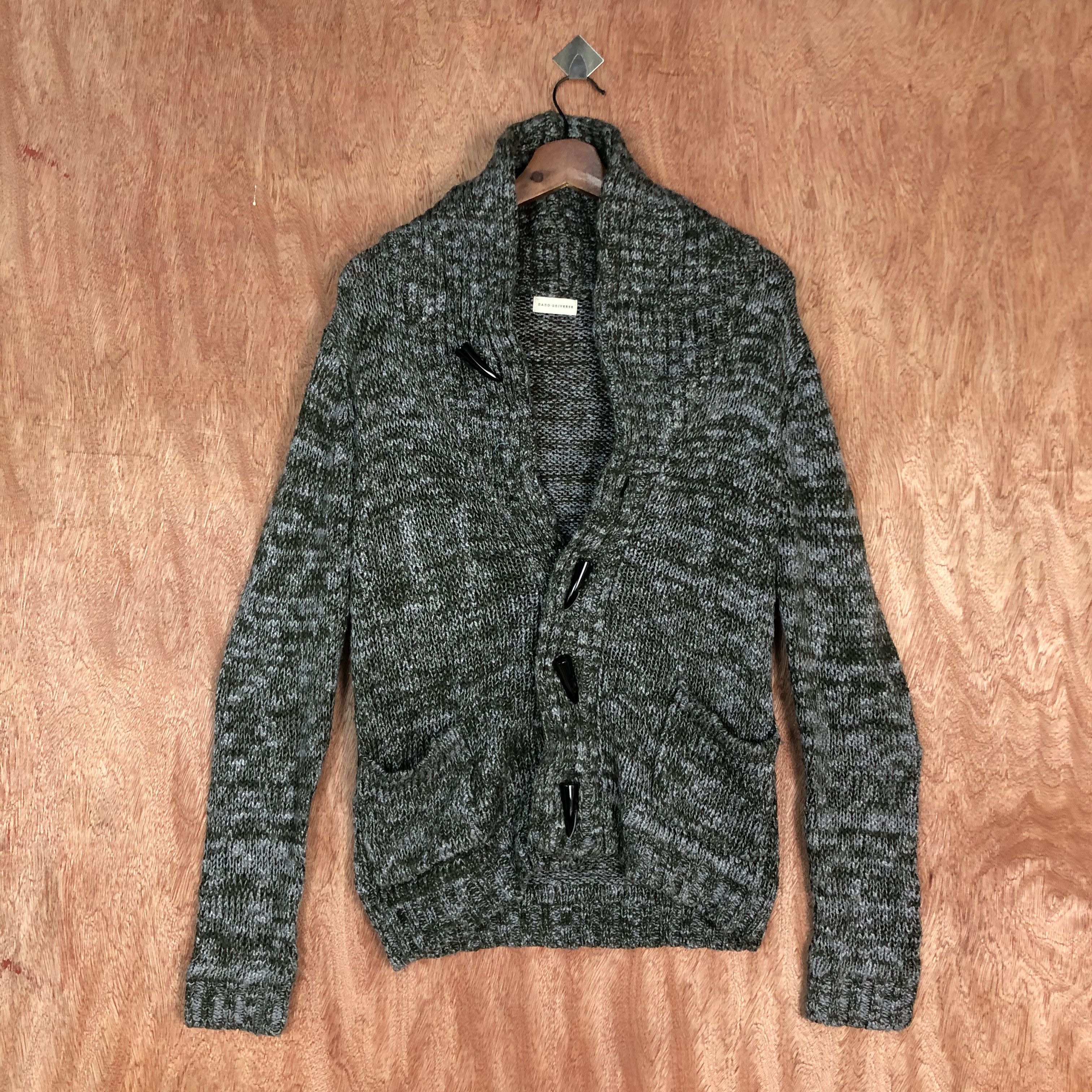 Japanese Brand DLL Nano Universe Grey Cardigan knitwear japan #c542 Size S / US 4 / IT 40 - 1 Thumbnail