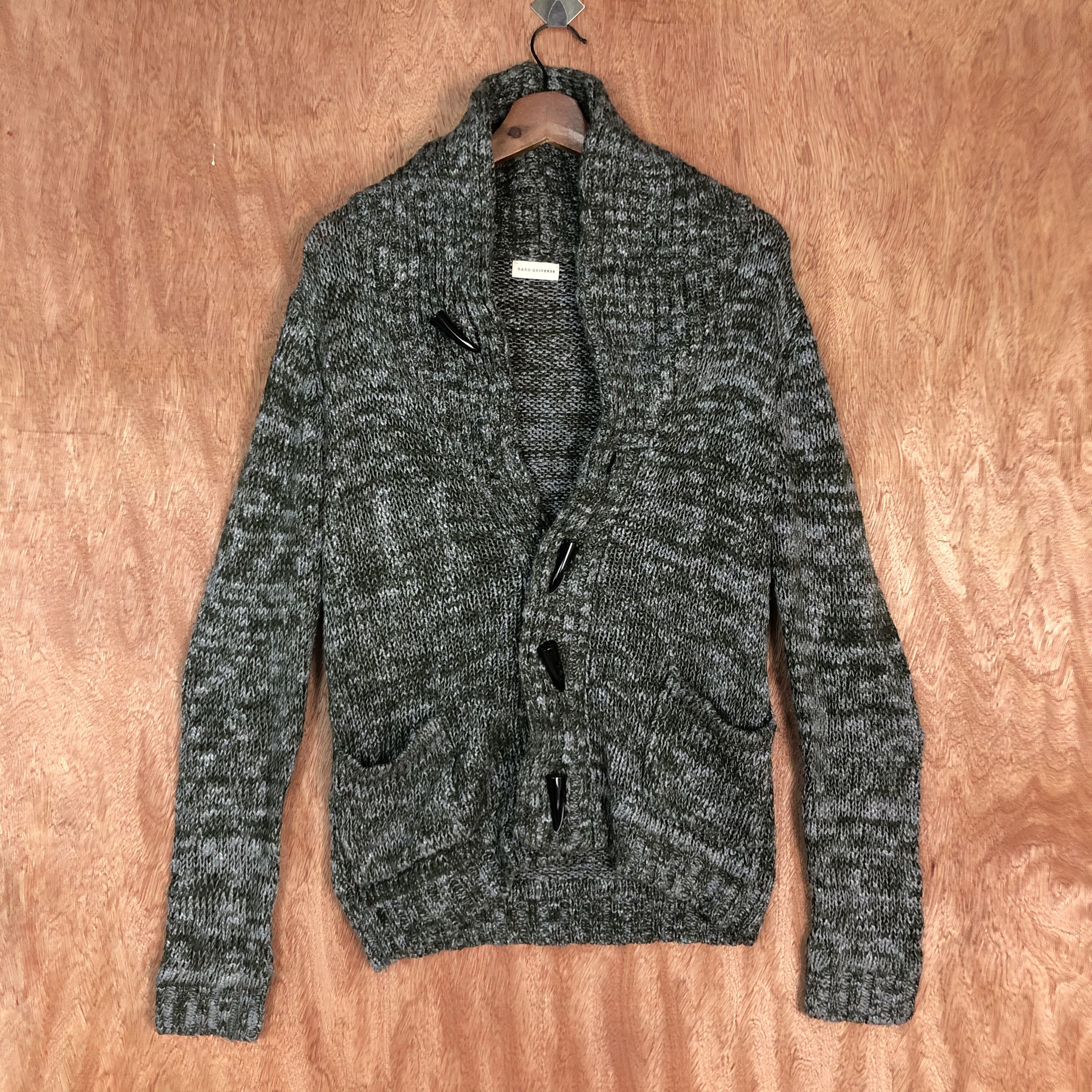 Japanese Brand DLL Nano Universe Grey Cardigan knitwear japan #c542 Size S / US 4 / IT 40 - 3 Thumbnail