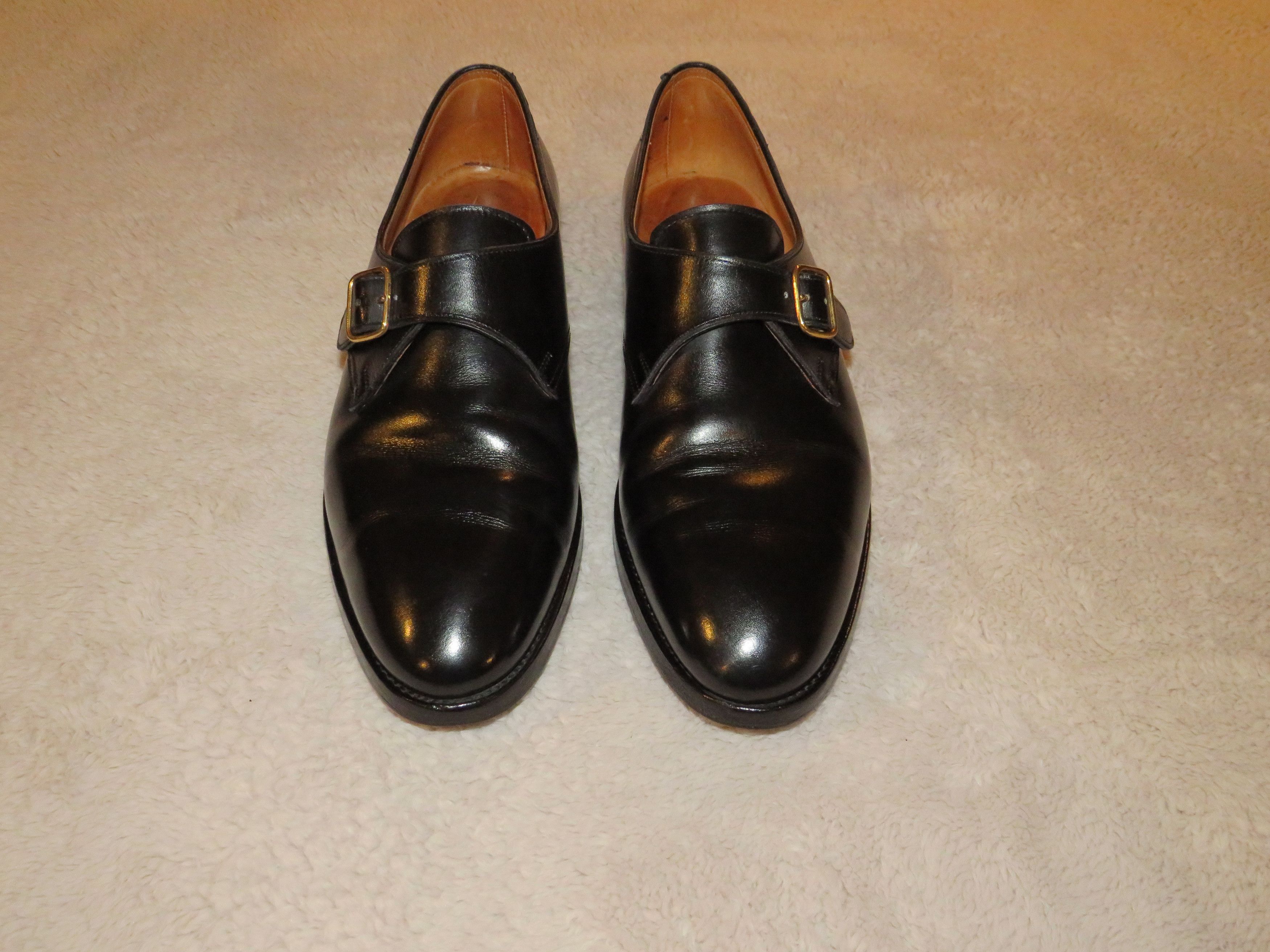 John Lobb Gould Black Leather Monk Strap Loafers Size 9C John Lobb Bespoke Monkstrap - Black Calf - Pre-owned - Leffot main image 4