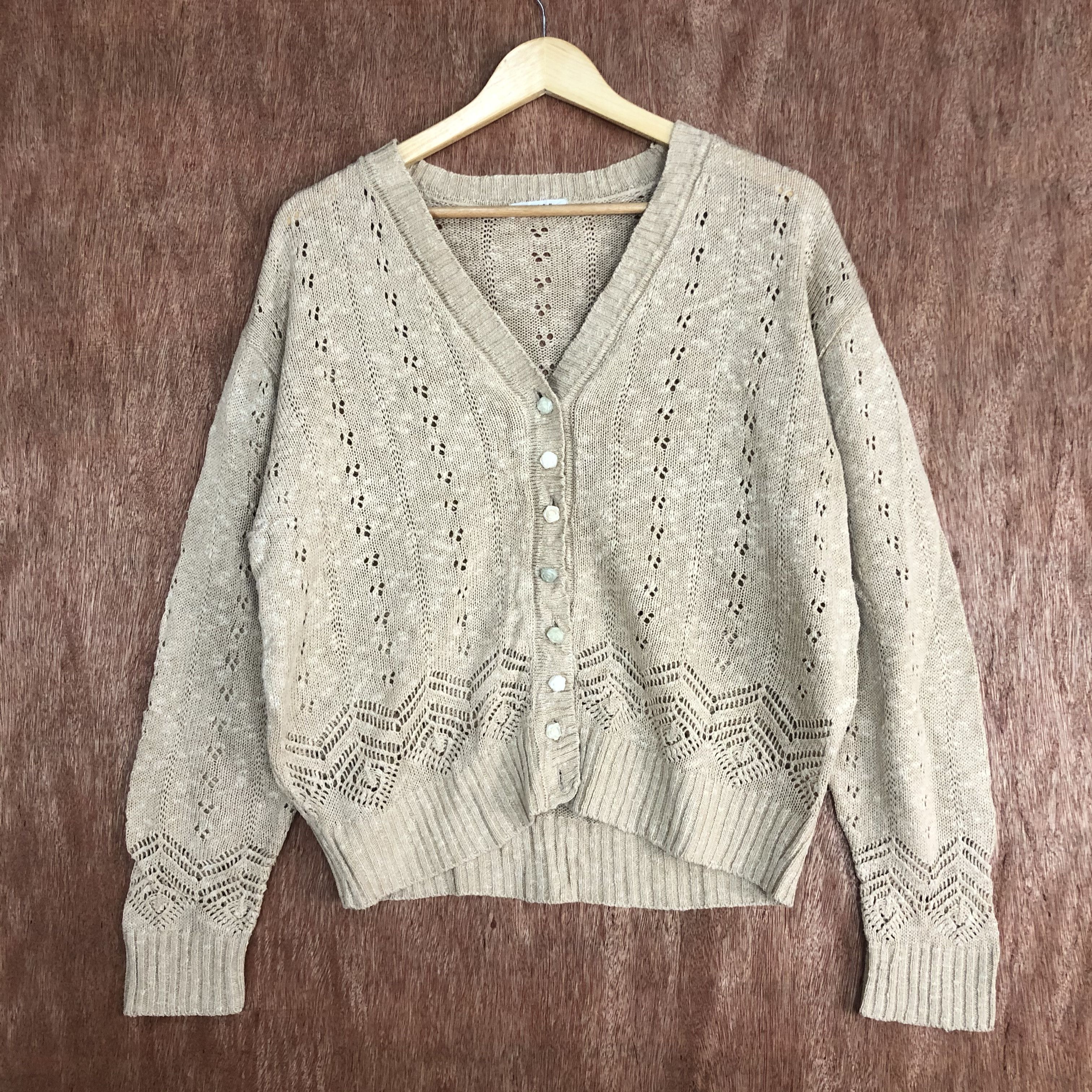 Homespun Knitwear × Japanese Brand DLL Pinion Brown Shag Shaggy Knitwear #c520 Size US M / EU 48-50 / 2 - 1 Thumbnail