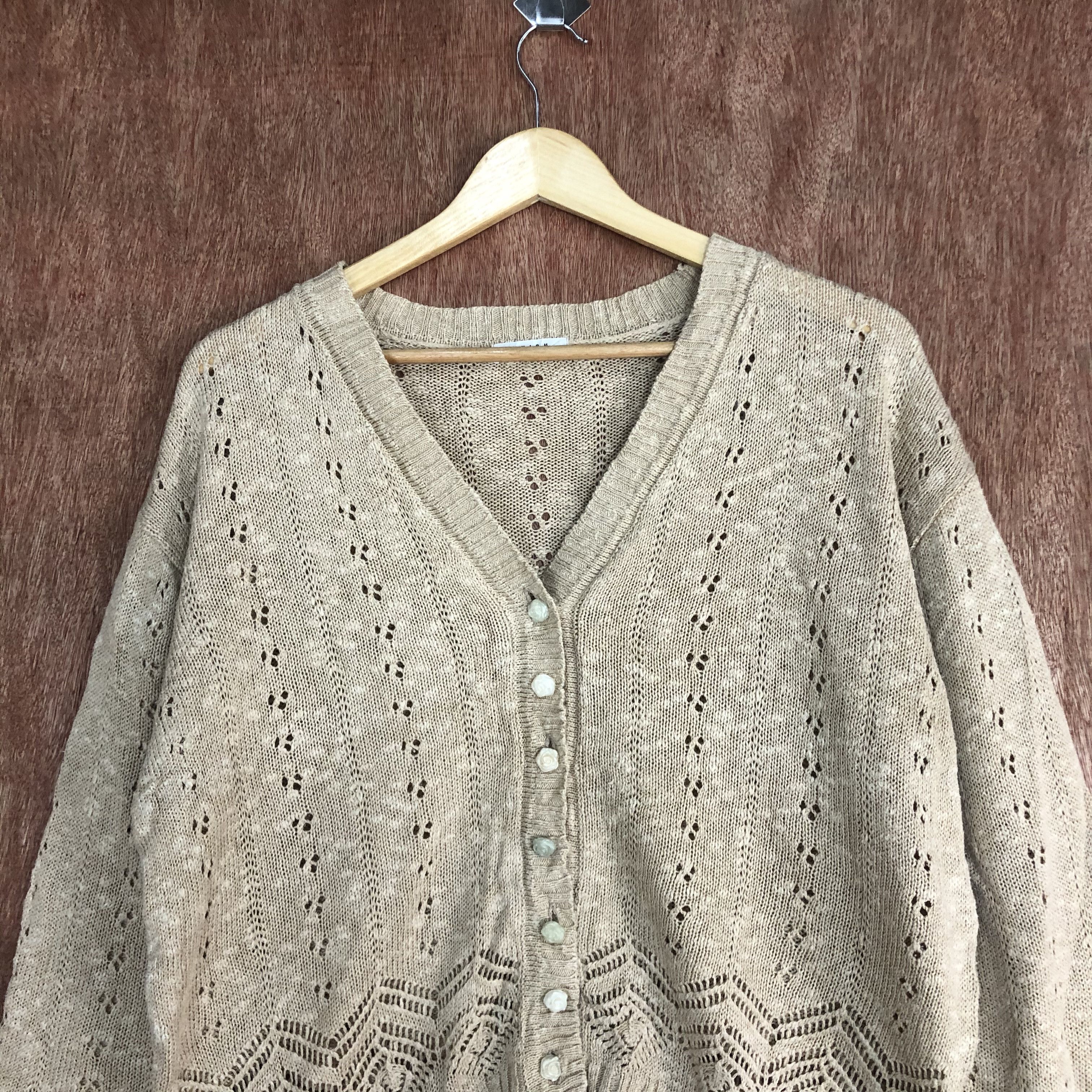Homespun Knitwear × Japanese Brand DLL Pinion Brown Shag Shaggy Knitwear #c520 Size US M / EU 48-50 / 2 - 2 Thumbnail