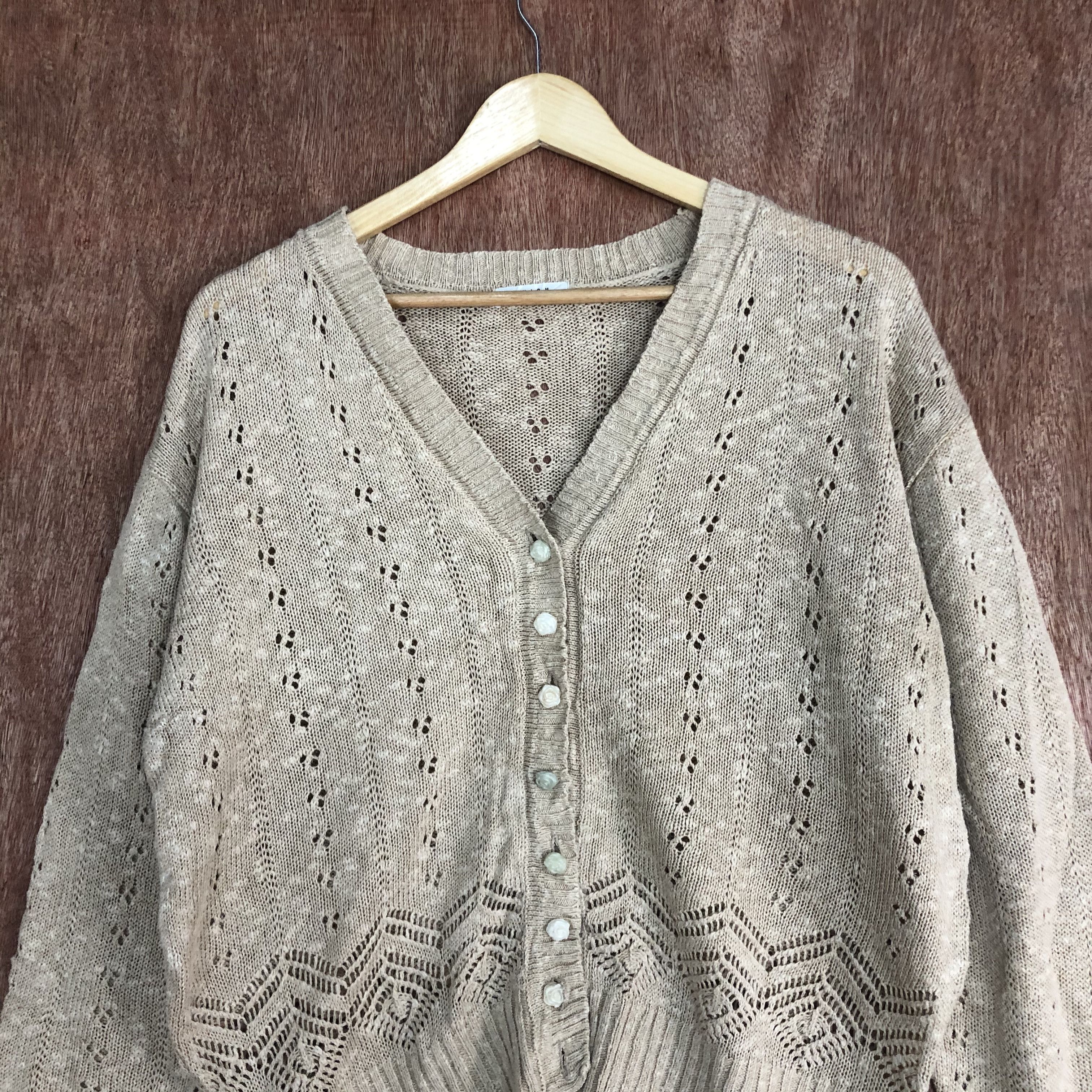Homespun Knitwear × Japanese Brand DLL Pinion Brown Shag Shaggy Knitwear #c520 Size US M / EU 48-50 / 2 - 8 Thumbnail