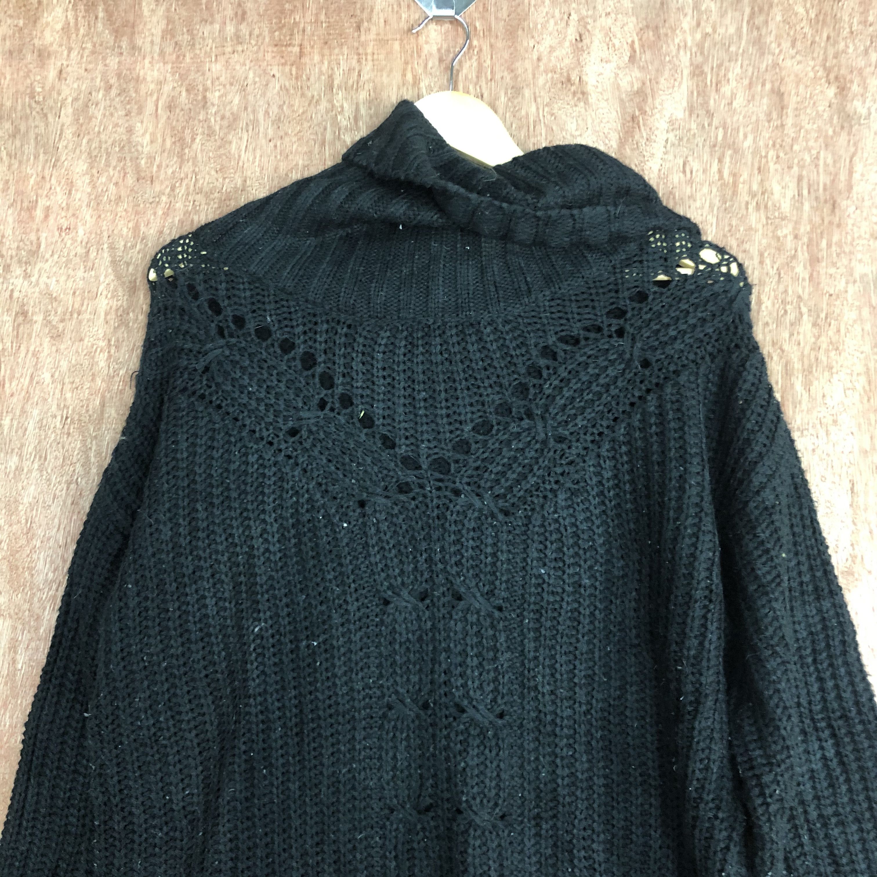 Homespun Knitwear × Japanese Brand Here's Touch Black Shag Shaggy Knitwear #c492 Size US S / EU 44-46 / 1 - 2 Thumbnail