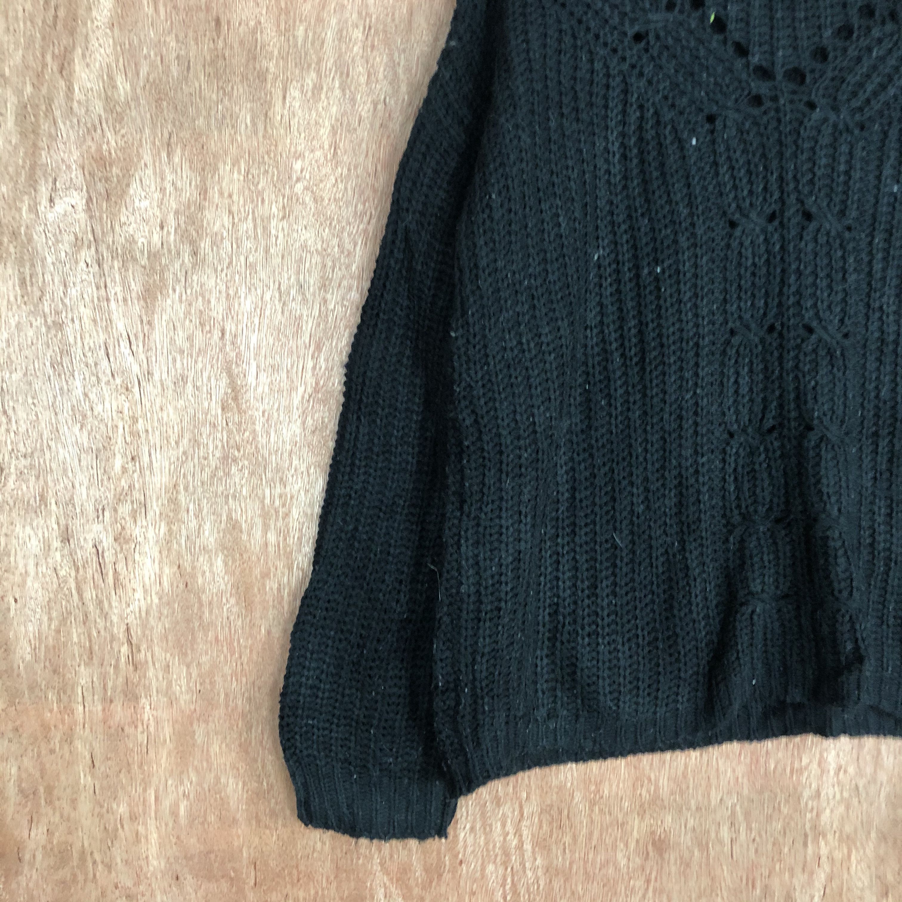 Homespun Knitwear × Japanese Brand Here's Touch Black Shag Shaggy Knitwear #c492 Size US S / EU 44-46 / 1 - 7 Thumbnail