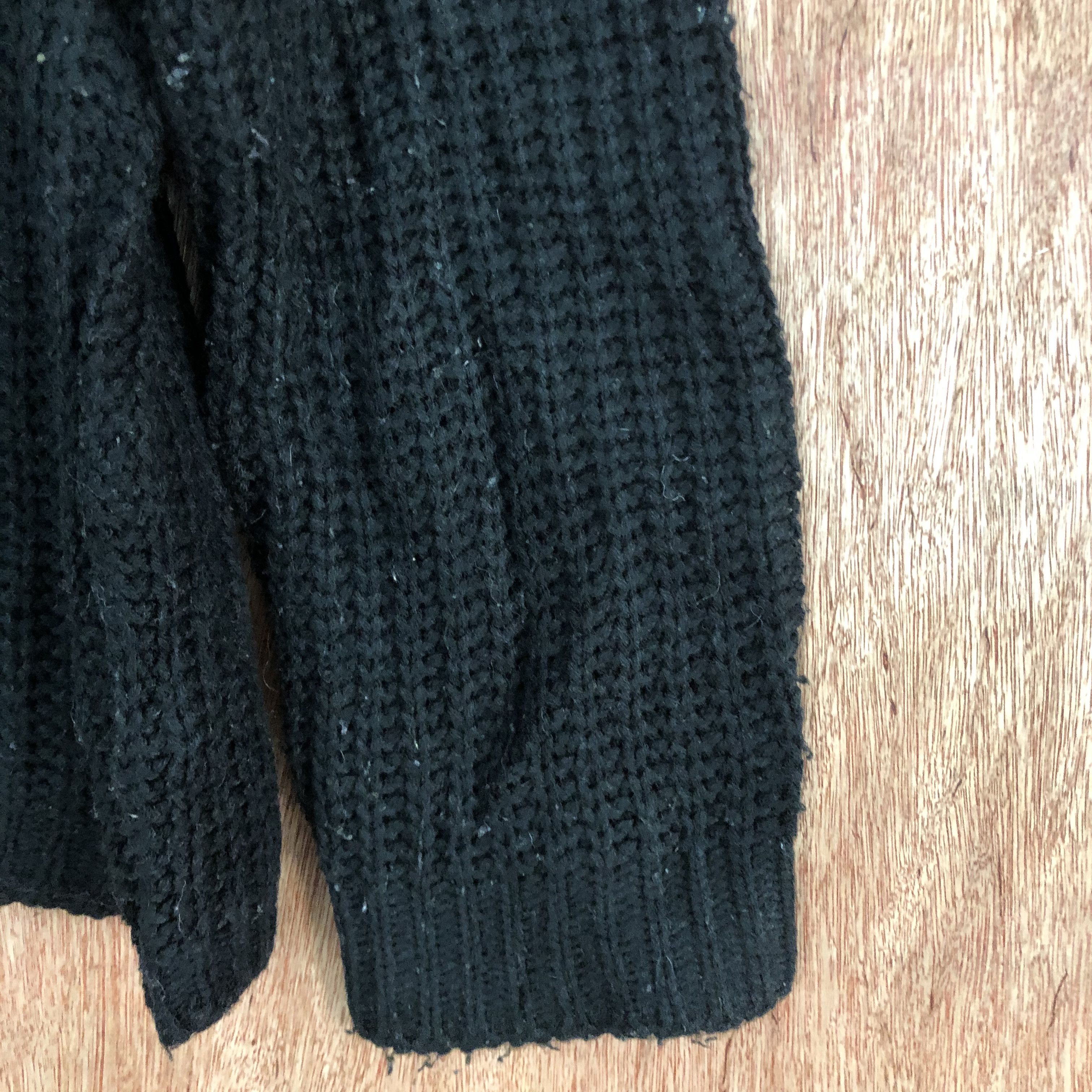 Homespun Knitwear × Japanese Brand Here's Touch Black Shag Shaggy Knitwear #c492 Size US S / EU 44-46 / 1 - 4 Thumbnail