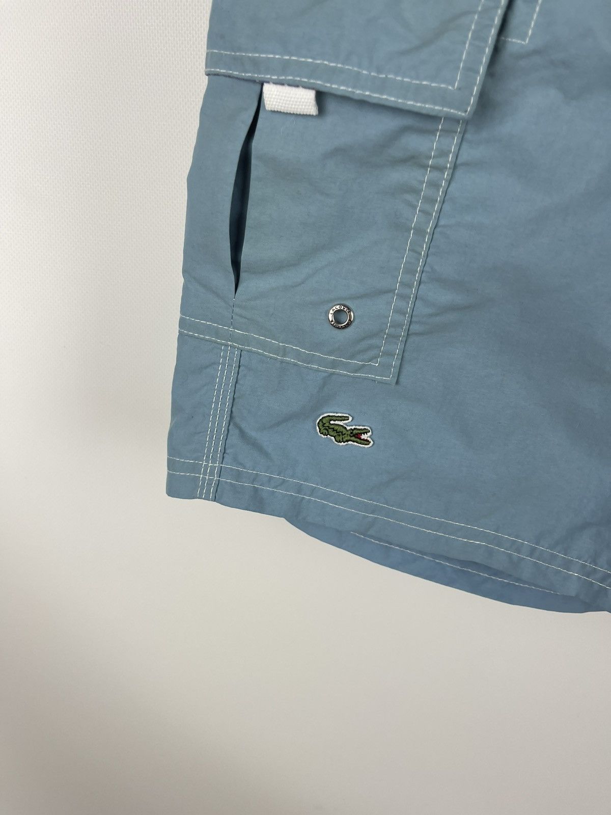 Lacoste Lacoste vintage blue logo cargo shorts travis Scott style Size US 32 / EU 48 - 2 Thumbnail