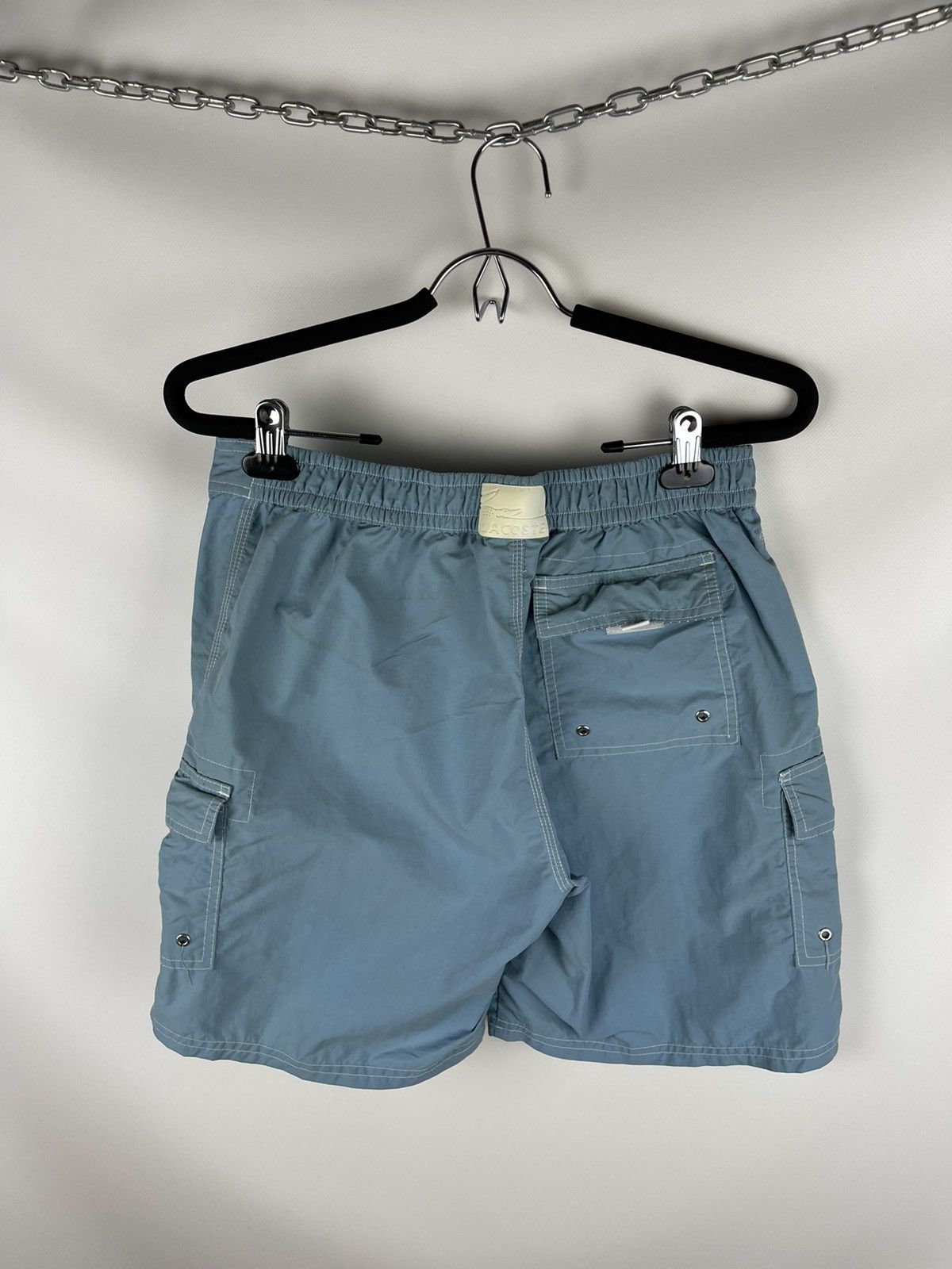 Lacoste Lacoste vintage blue logo cargo shorts travis Scott style Size US 32 / EU 48 - 6 Thumbnail