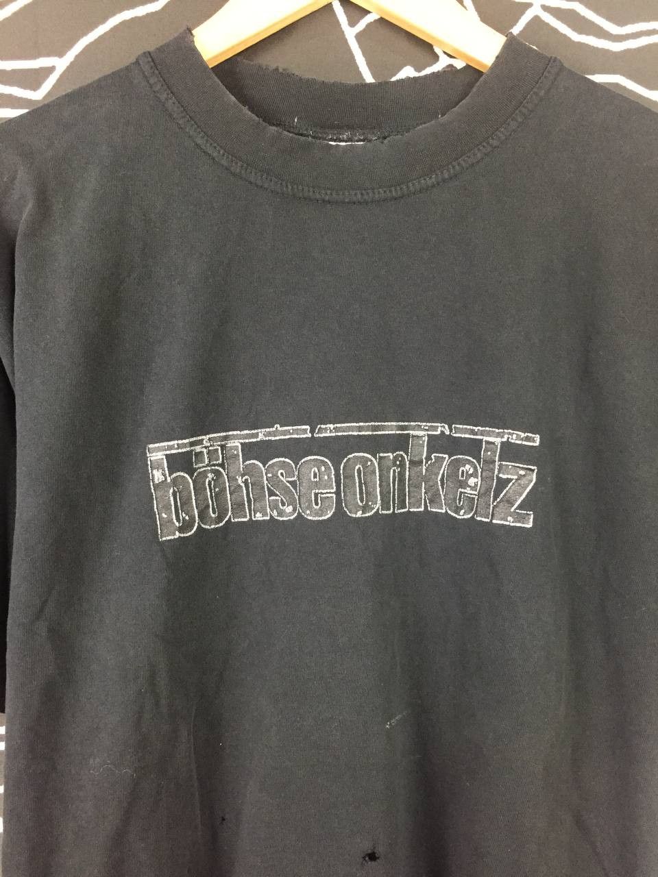 Band Tees Vtg 90s Bohse Onkelz Punk Oi Rock Band Distressed Tee Size US XL / EU 56 / 4 - 4 Thumbnail