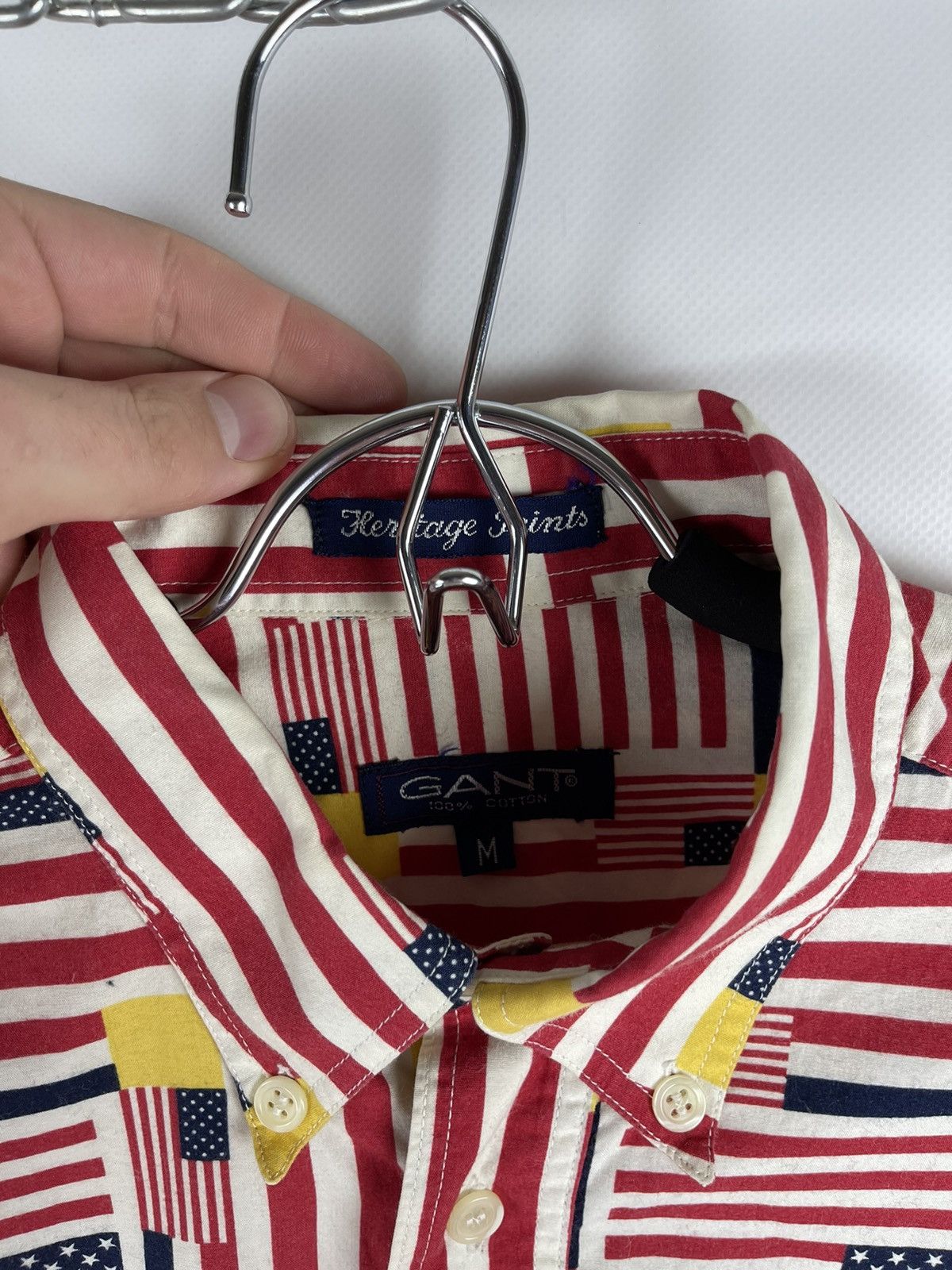Gant Gant Heritage print American flag vintage 90s ss shirt Size US M / EU 48-50 / 2 - 7 Thumbnail