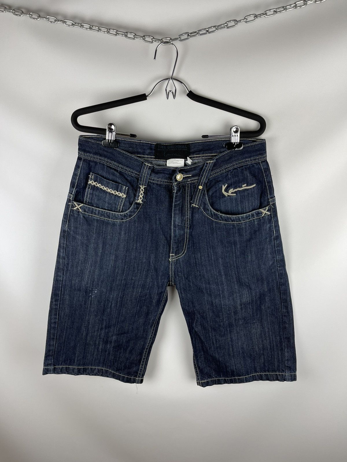 Karl Kani Karl Kani vintage big logo rap shorts denim jeans Size US 32 / EU 48 - 1 Thumbnail