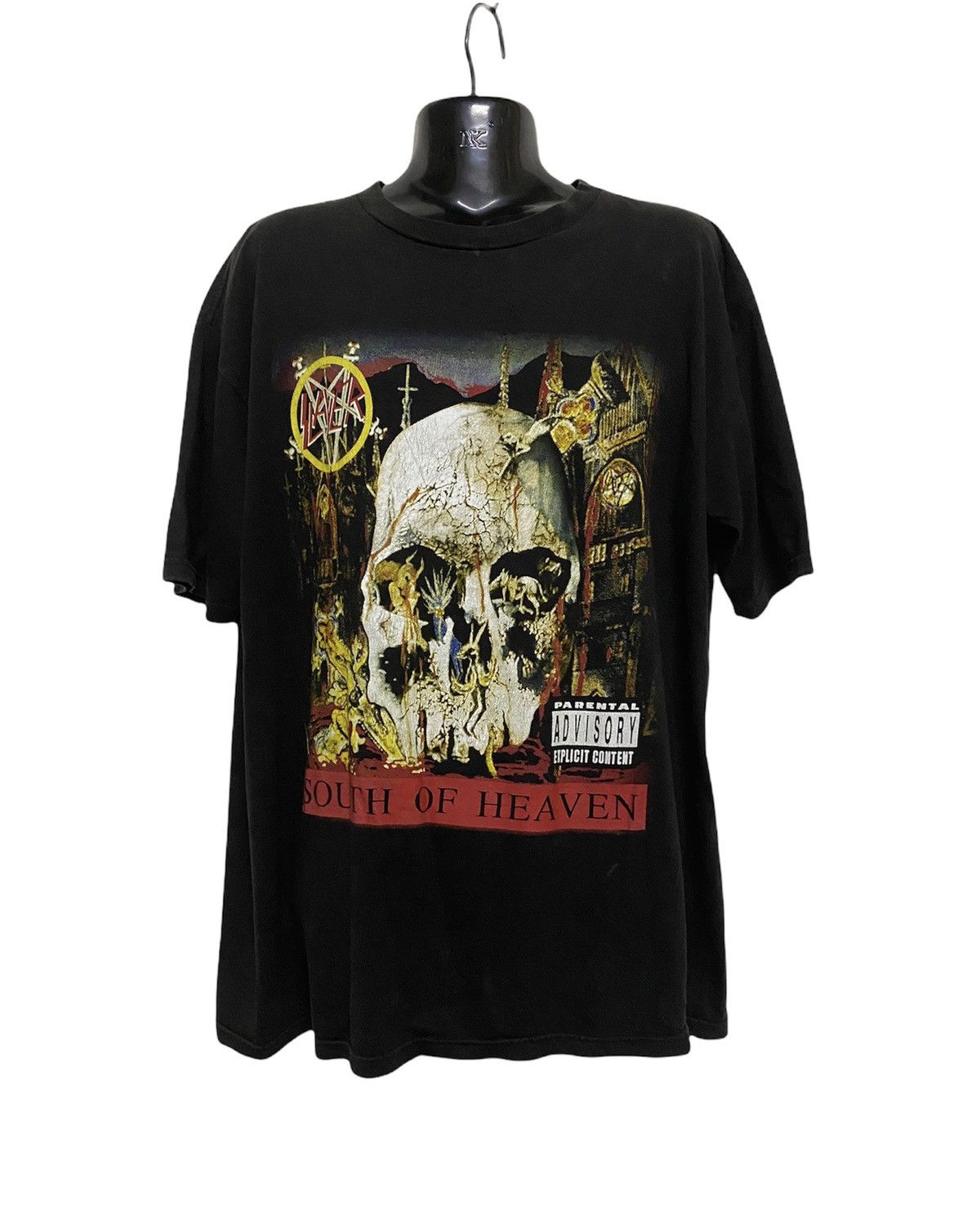 Band Tees × Slayer × Vintage Vintage 90s Slayer Band South Of Heaven Tee Size US XL / EU 56 / 4 - 1 Thumbnail