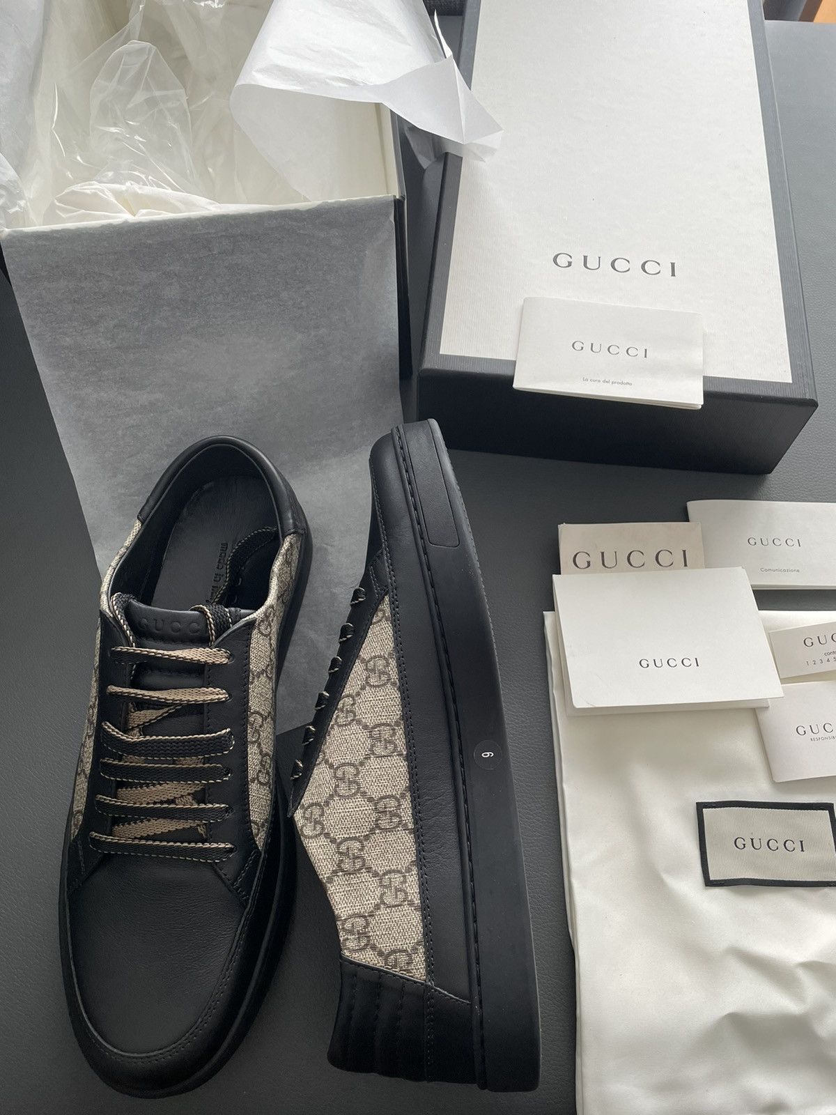 Gucci Limited Edition Supreme Gucci Logo Leather Sneaker Size US 9.5 / EU 42-43 - 23 Thumbnail