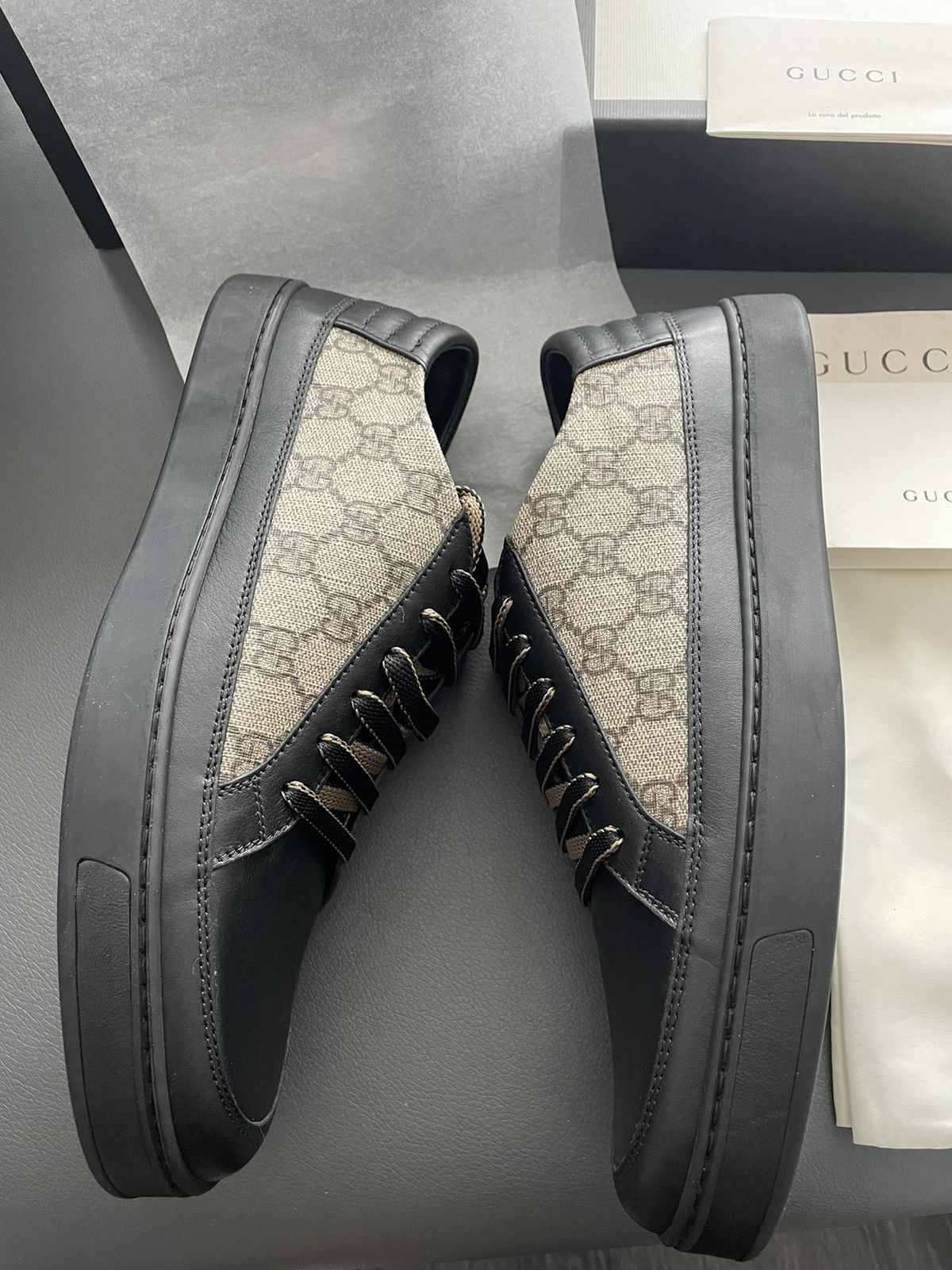 Gucci Limited Edition Supreme Gucci Logo Leather Sneaker Size US 9.5 / EU 42-43 - 19 Thumbnail