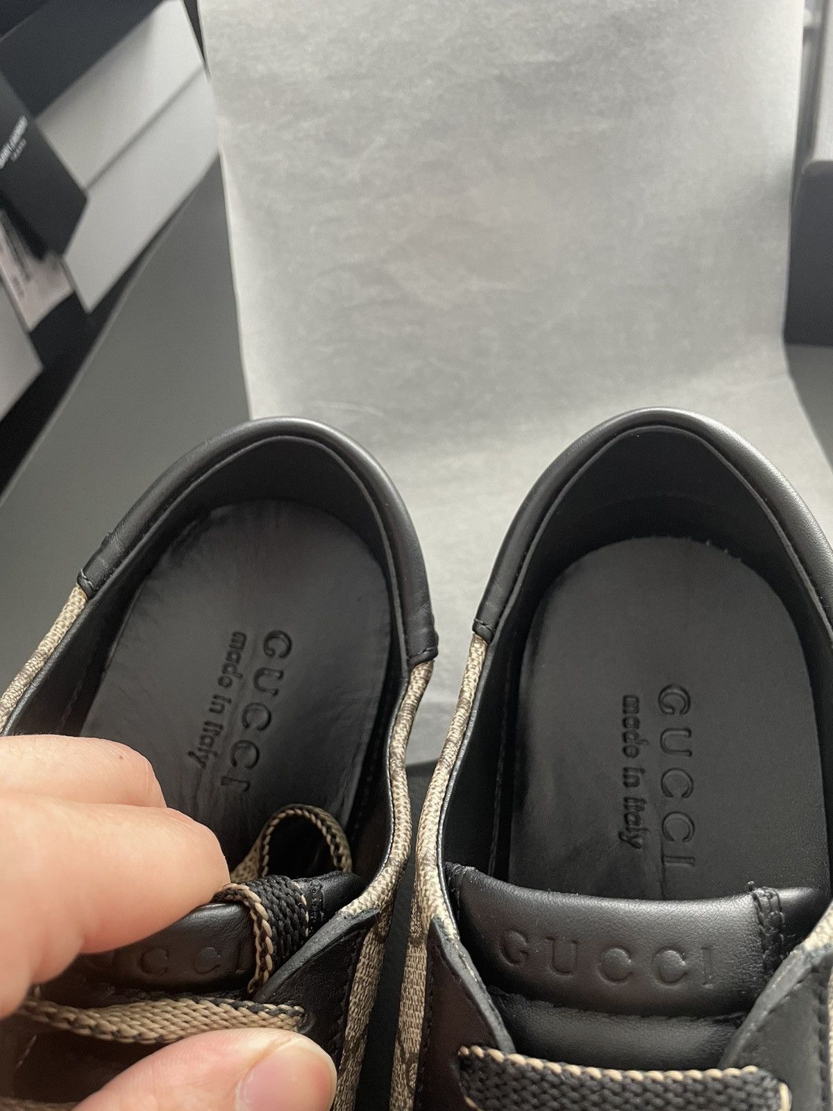 Gucci Limited Edition Supreme Gucci Logo Leather Sneaker Size US 9.5 / EU 42-43 - 22 Thumbnail