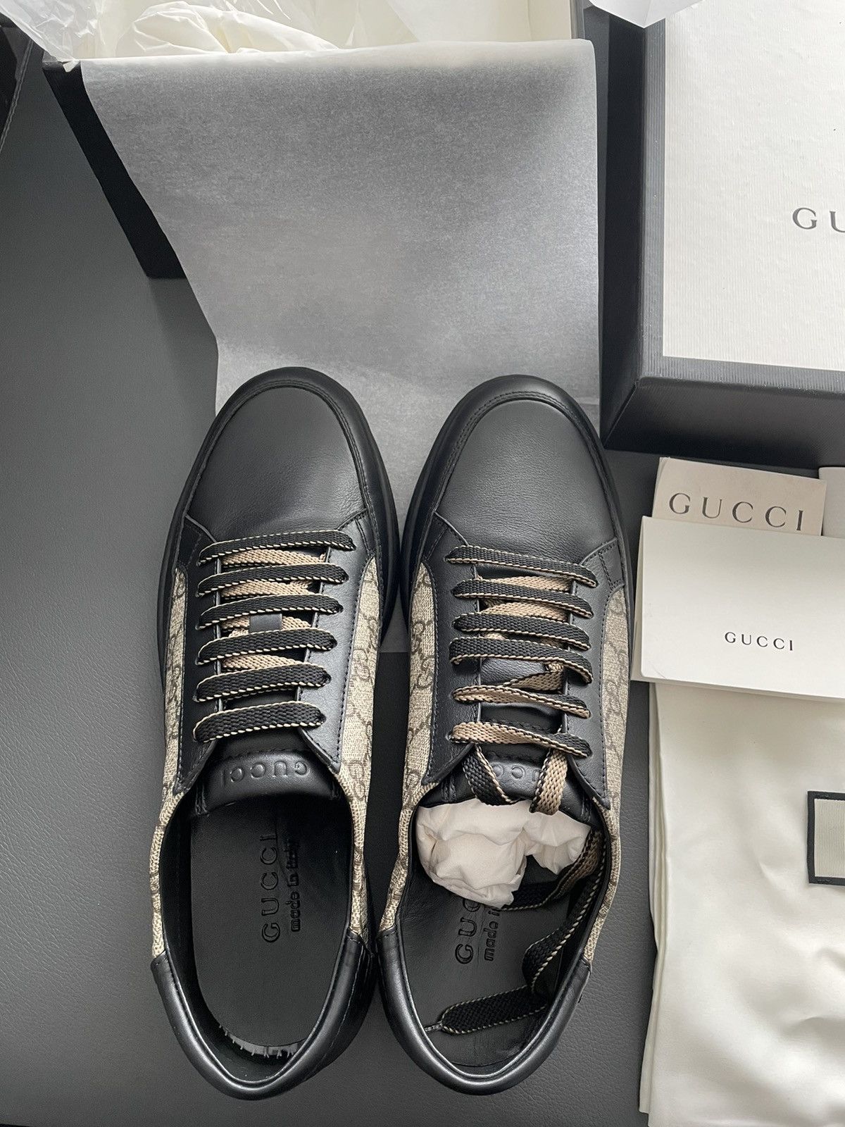 Gucci Limited Edition Supreme Gucci Logo Leather Sneaker Size US 9.5 / EU 42-43 - 6 Thumbnail
