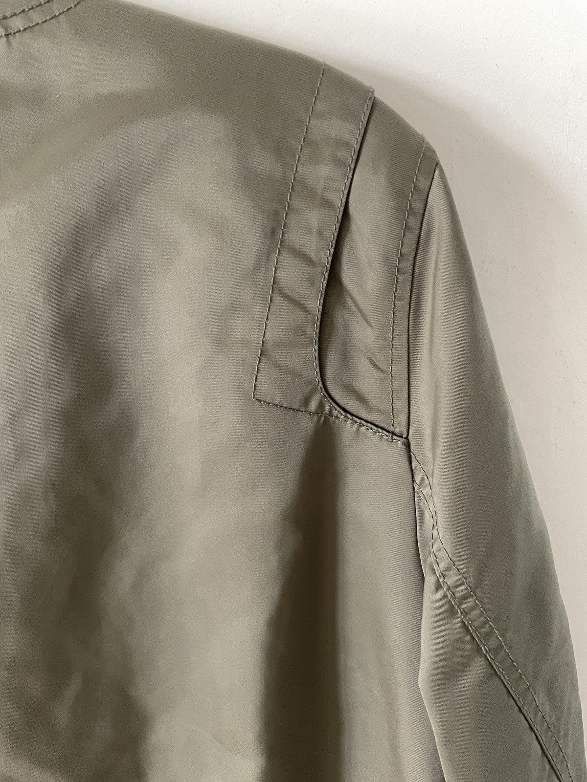 Tim Coppens olive green nylon bomber jacket
