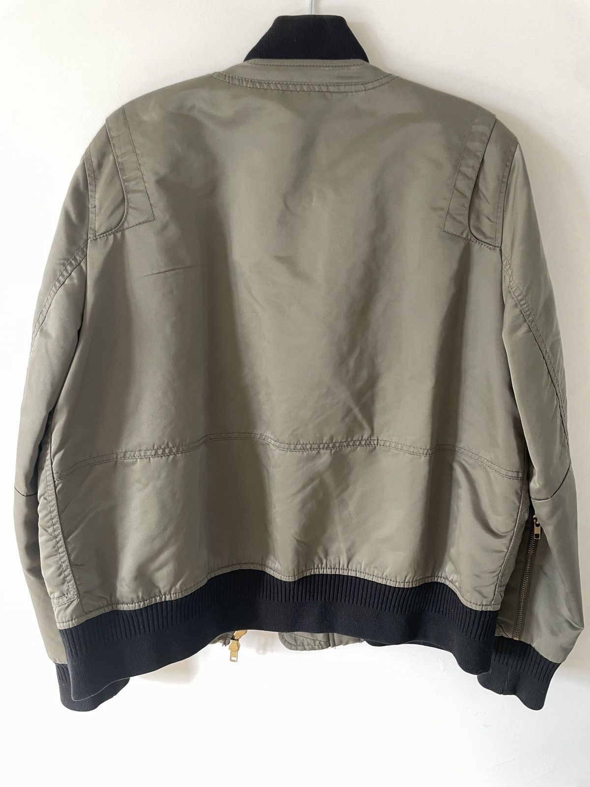 Tim Coppens olive green nylon bomber jacket