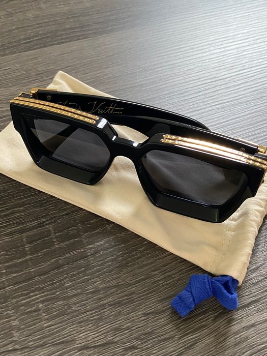Louis Vuitton Millionaire 1.1 Sunglasses Z1165E Black Gold mens sunglasses