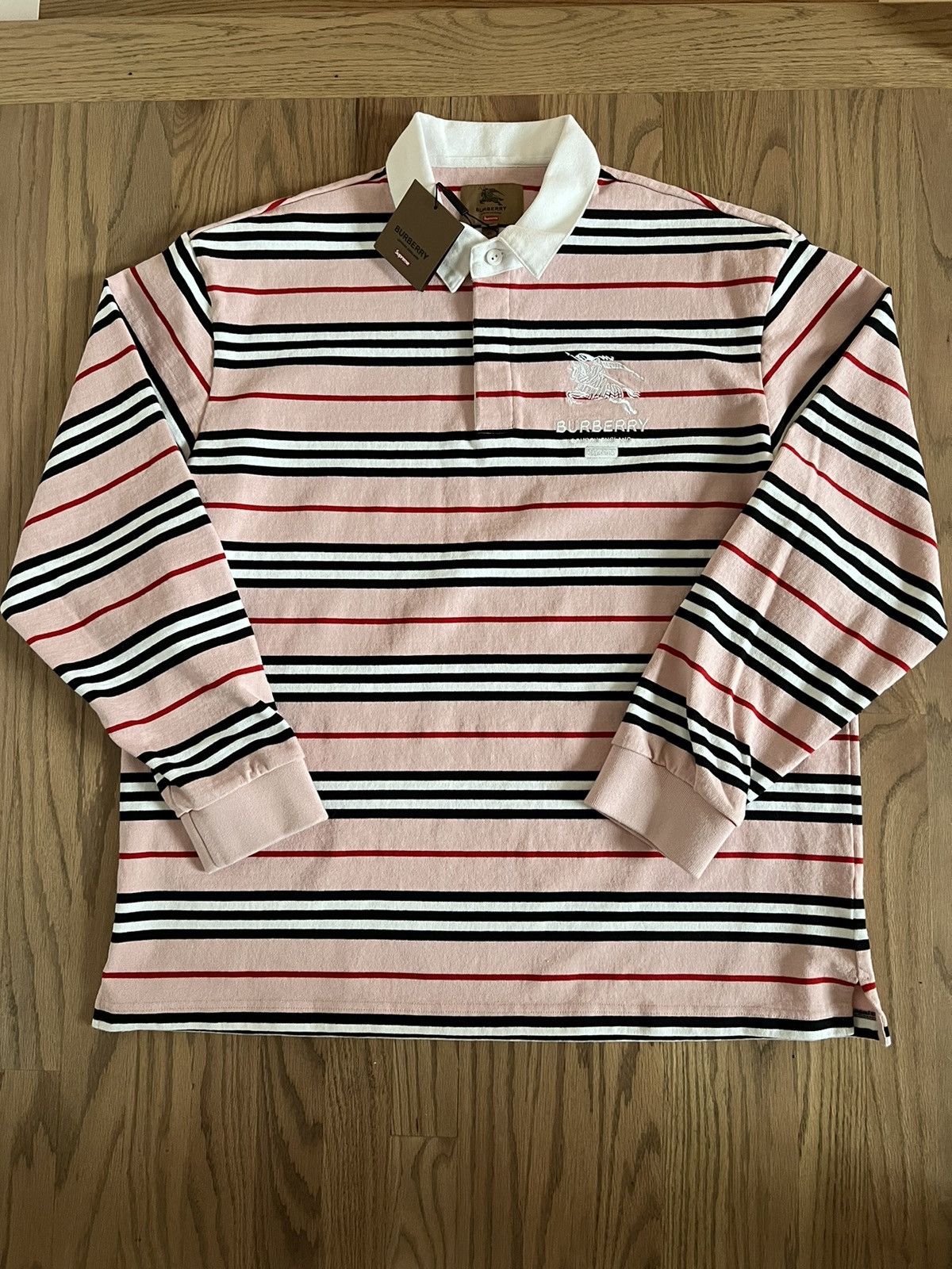 Burberry Supreme x Burberry Rugby Pink XL | Grailed