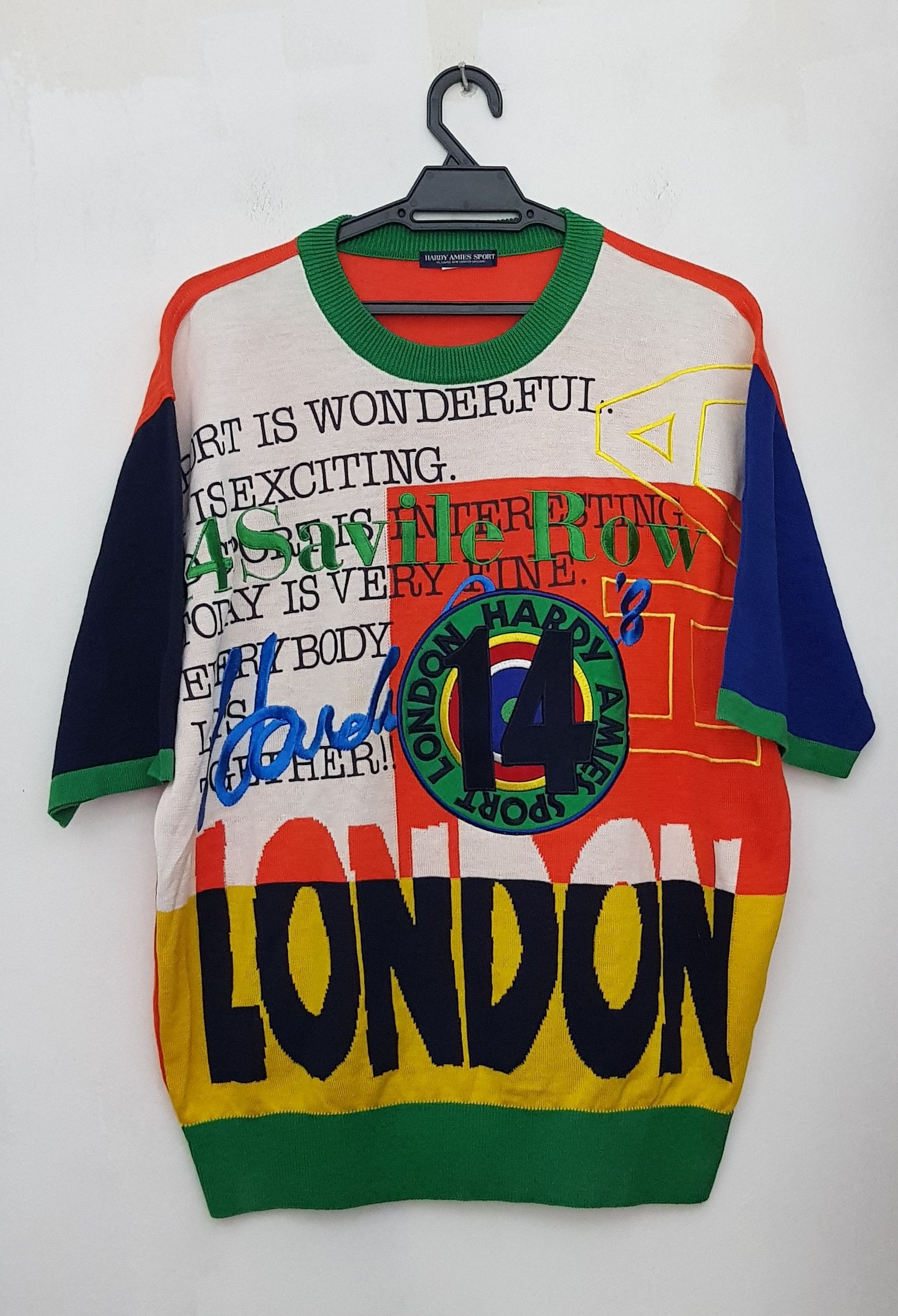 Hardy Amies × Hysteric Glamour × Vintage 90's Vintage Hardy Amies Sport Tops Knitwear Shirt Design Size US M / EU 48-50 / 2 - 1 Thumbnail