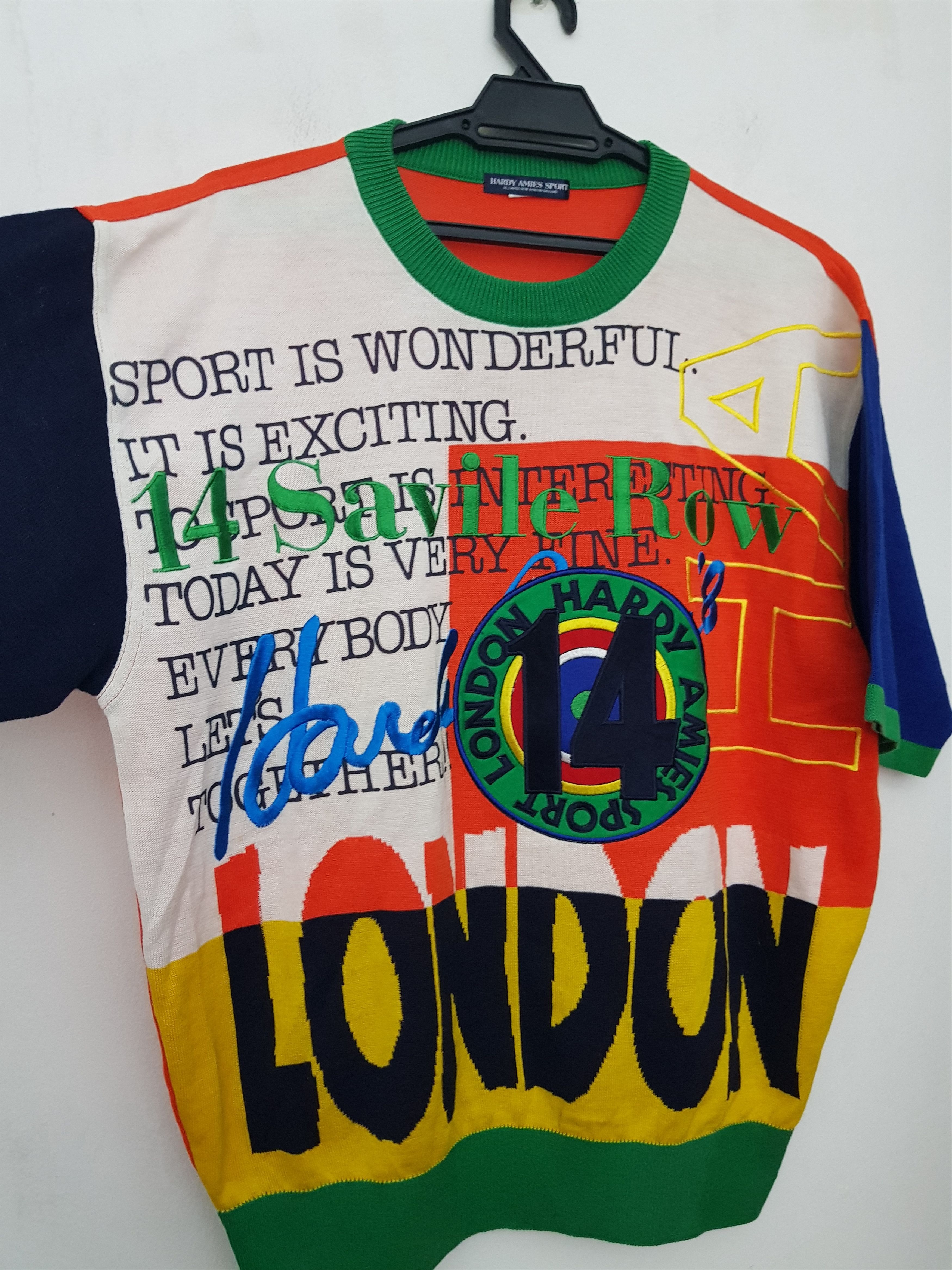 Hardy Amies × Hysteric Glamour × Vintage 90's Vintage Hardy Amies Sport Tops Knitwear Shirt Design Size US M / EU 48-50 / 2 - 4 Thumbnail