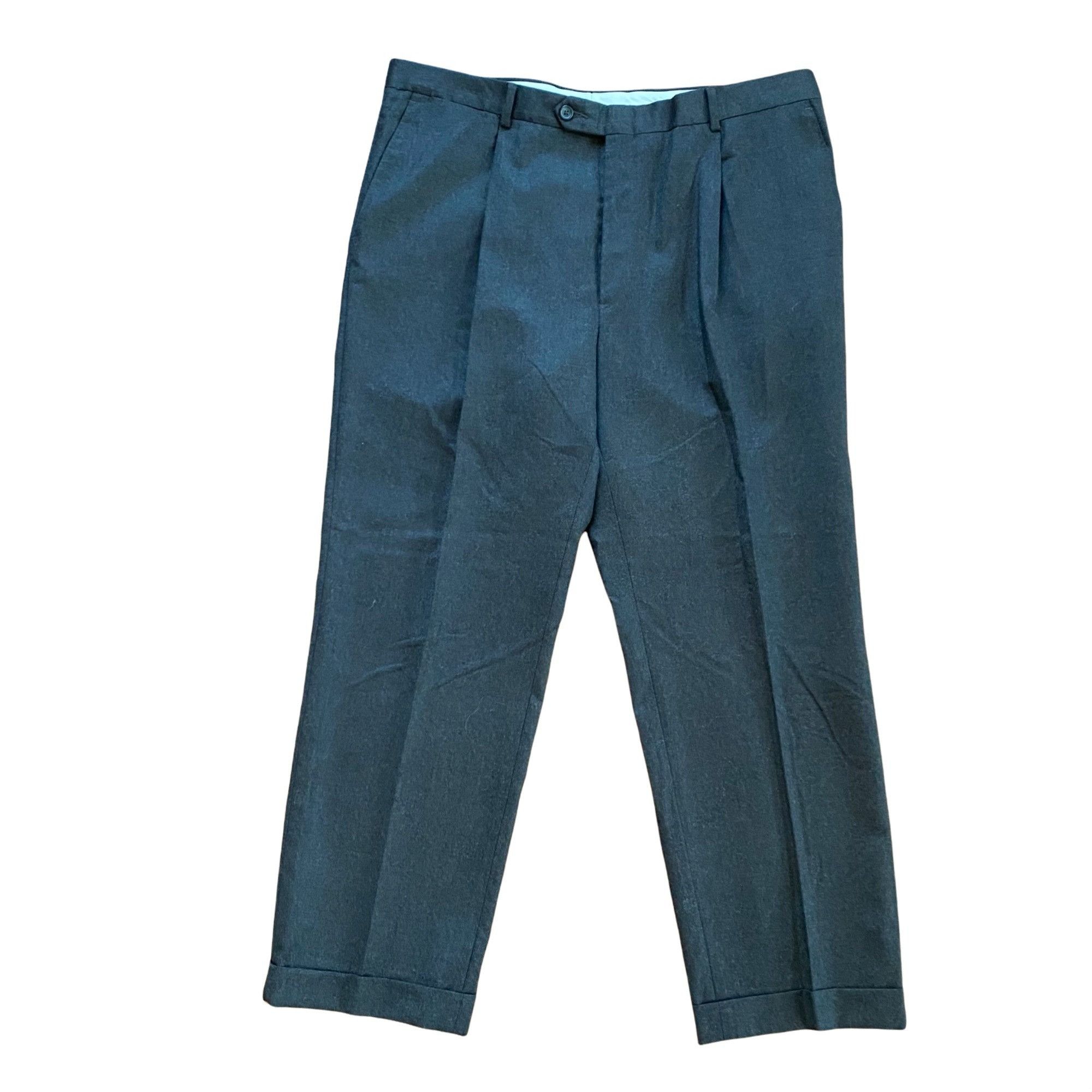 Hart Schaffner Marx Hart Schaffner Marx Wool Blue Pleated Mid Rise Dress Pants 3 Grailed