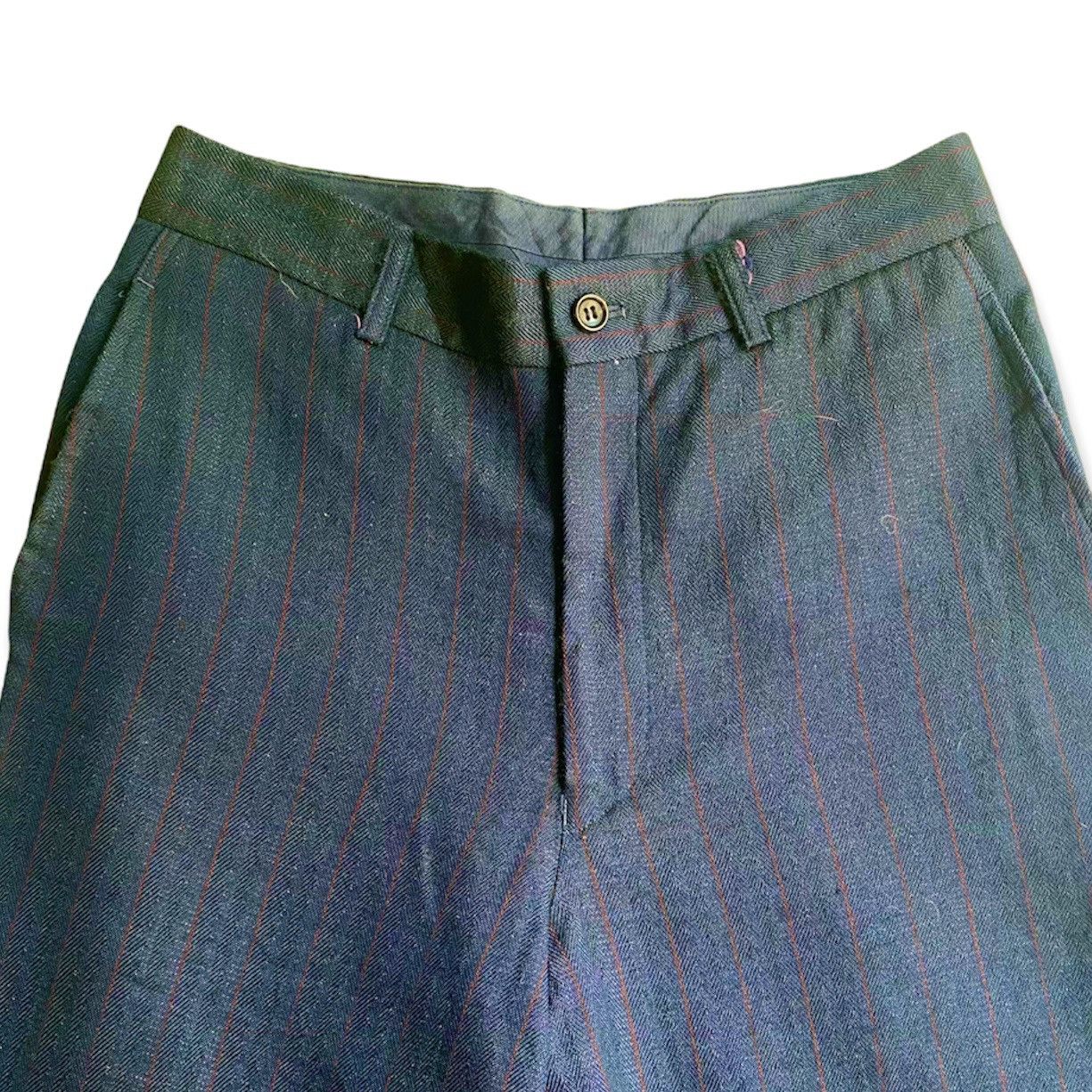 Comme des Garcons Vintage 2001 Navy/Pink Stripe Pants Size US 28 / EU 44 - 2 Thumbnail
