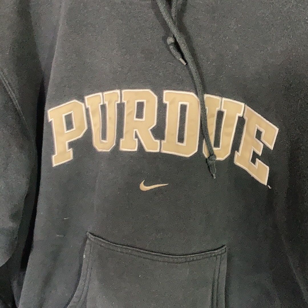 NCAA Vintage Nike Team Center Swoosh Check Purdue Hoodie Size US M / EU 48-50 / 2 - 3 Thumbnail