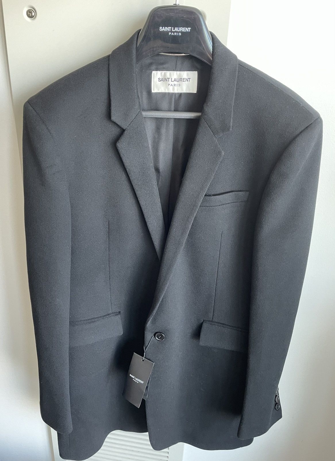 Hedi Slimane × Saint Laurent Paris × Yves Saint Laurent $4,300 Saint Laurent Super Runway Cashmere Wool Coat Size US L / EU 52-54 / 3 - 11 Thumbnail