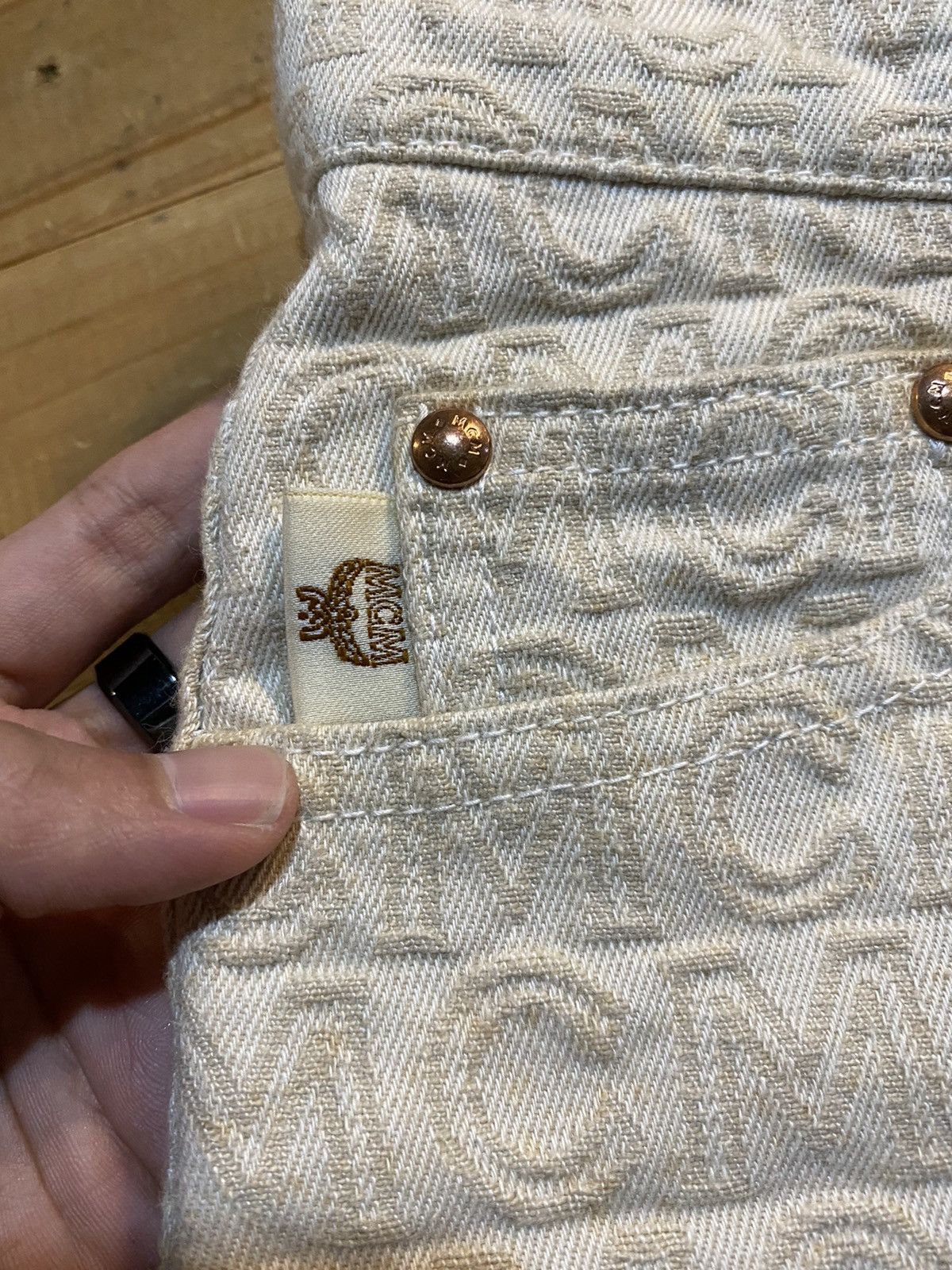 VINTAGE‼️MCM Legere Monogram Fullprint Jeans Pants