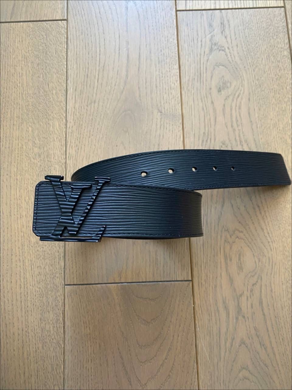 Pre-owned Louis Vuitton Epi Leather Belt M9229 In Black