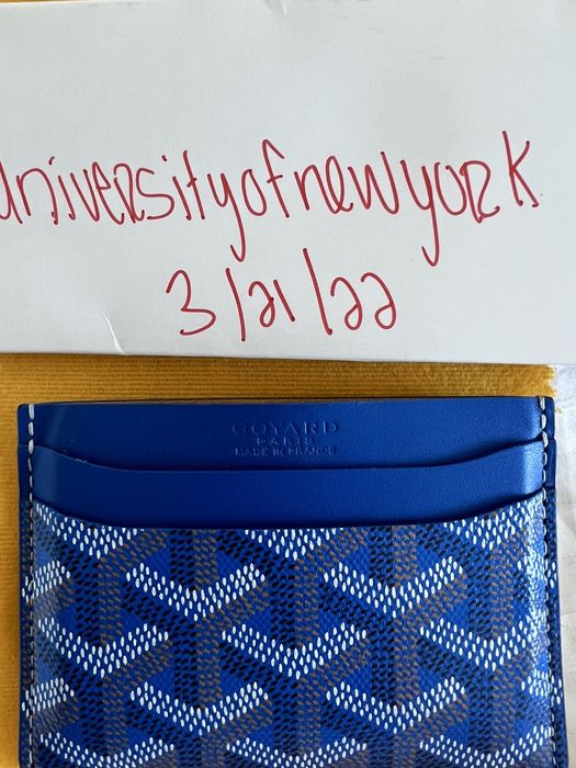 GOYARD Goyardine Saint Sulpice Card Holder Sky Blue