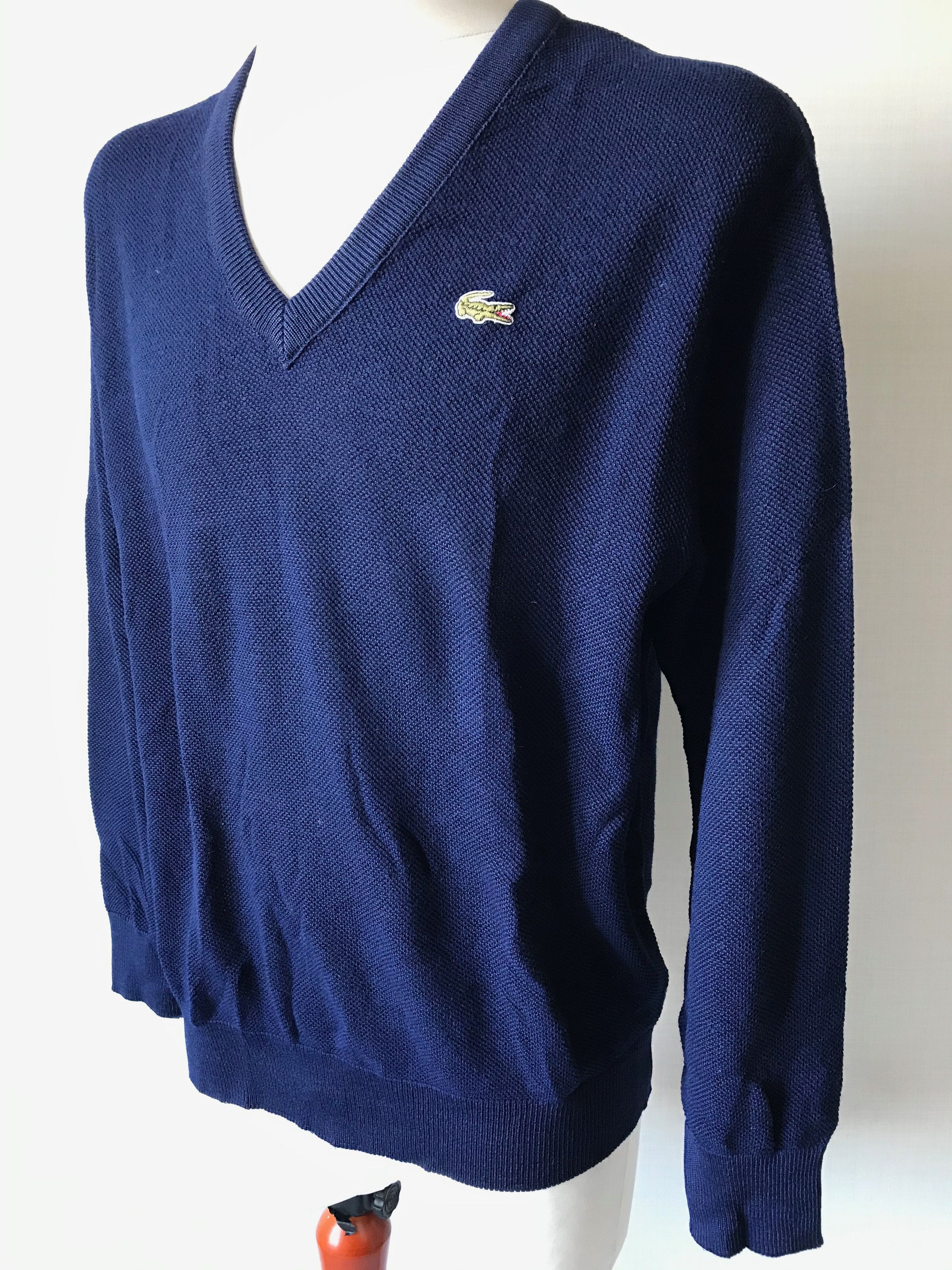 Lacoste Lacoste Vintage France V neck Jumper Sweater Wool Size US L / EU 52-54 / 3 - 7 Thumbnail