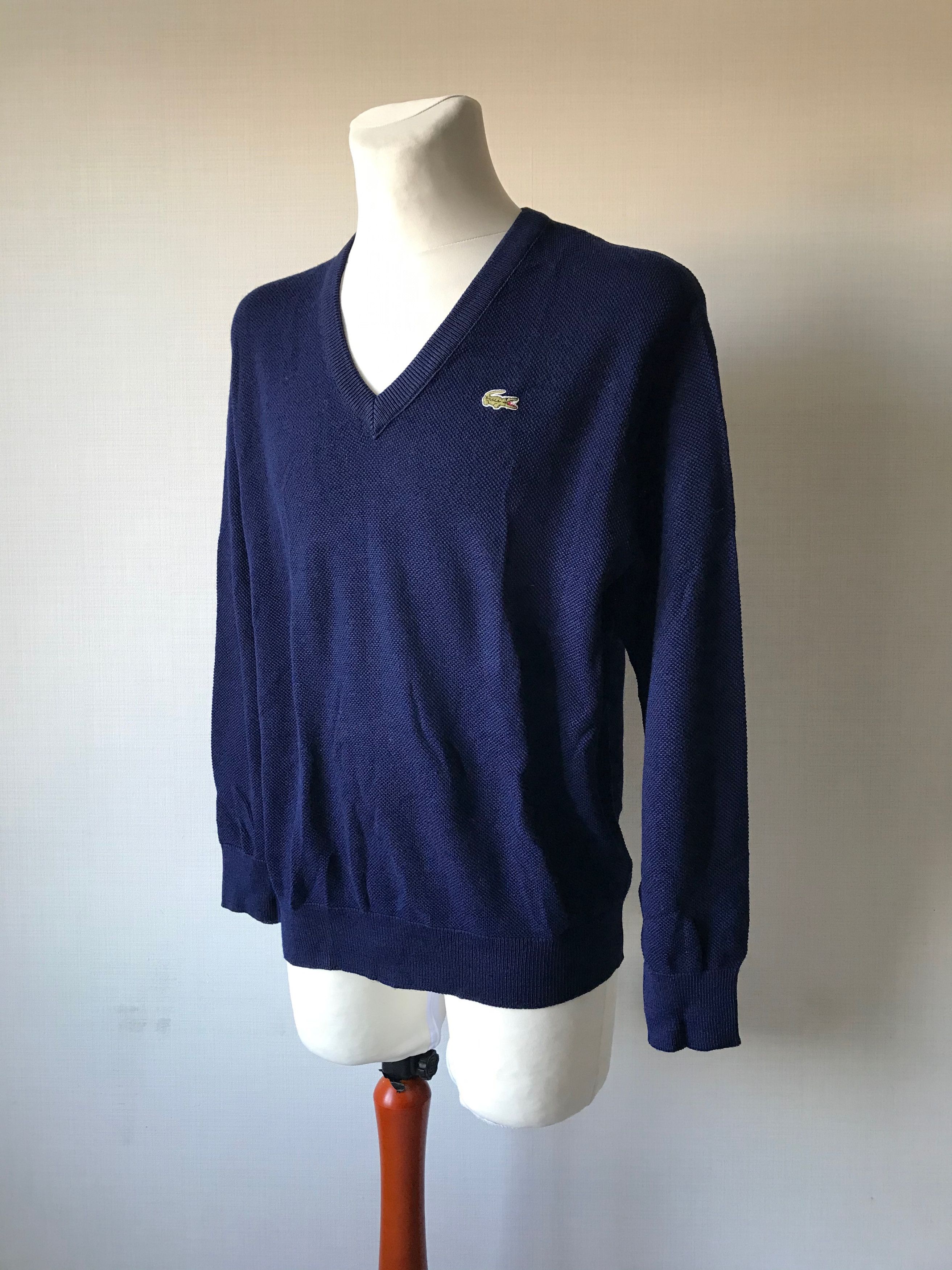 Lacoste Lacoste Vintage France V neck Jumper Sweater Wool Size US L / EU 52-54 / 3 - 1 Thumbnail