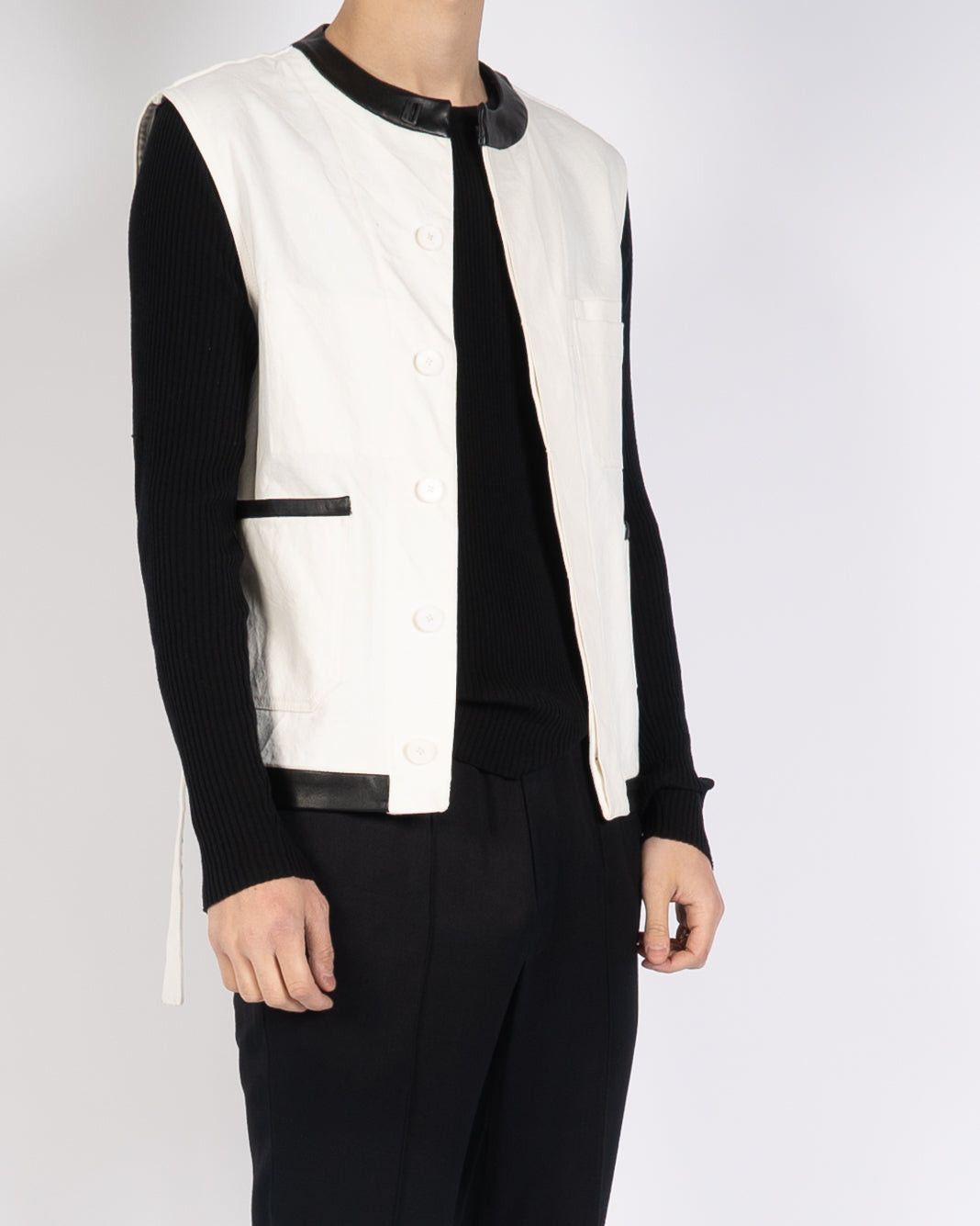 Haider Ackermann SS20 White Cotton Waist-Coat Size 36S - 2 Thumbnail