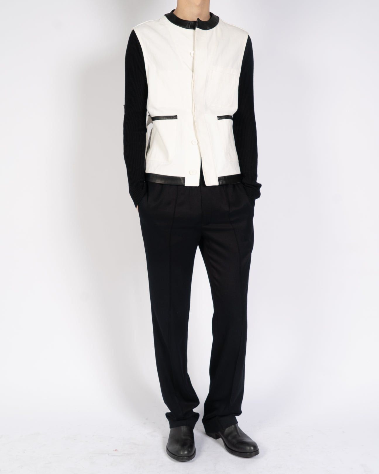 Haider Ackermann SS20 White Cotton Waist-Coat Size 36S - 4 Thumbnail