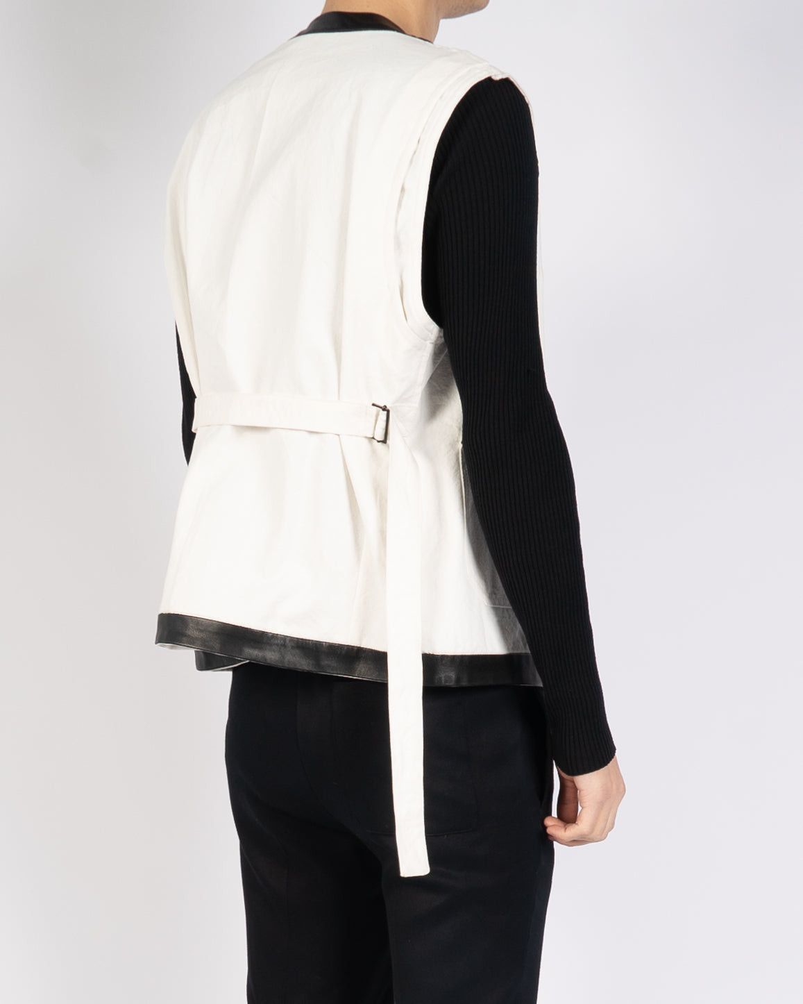 Haider Ackermann SS20 White Cotton Waist-Coat Size 36S - 3 Thumbnail