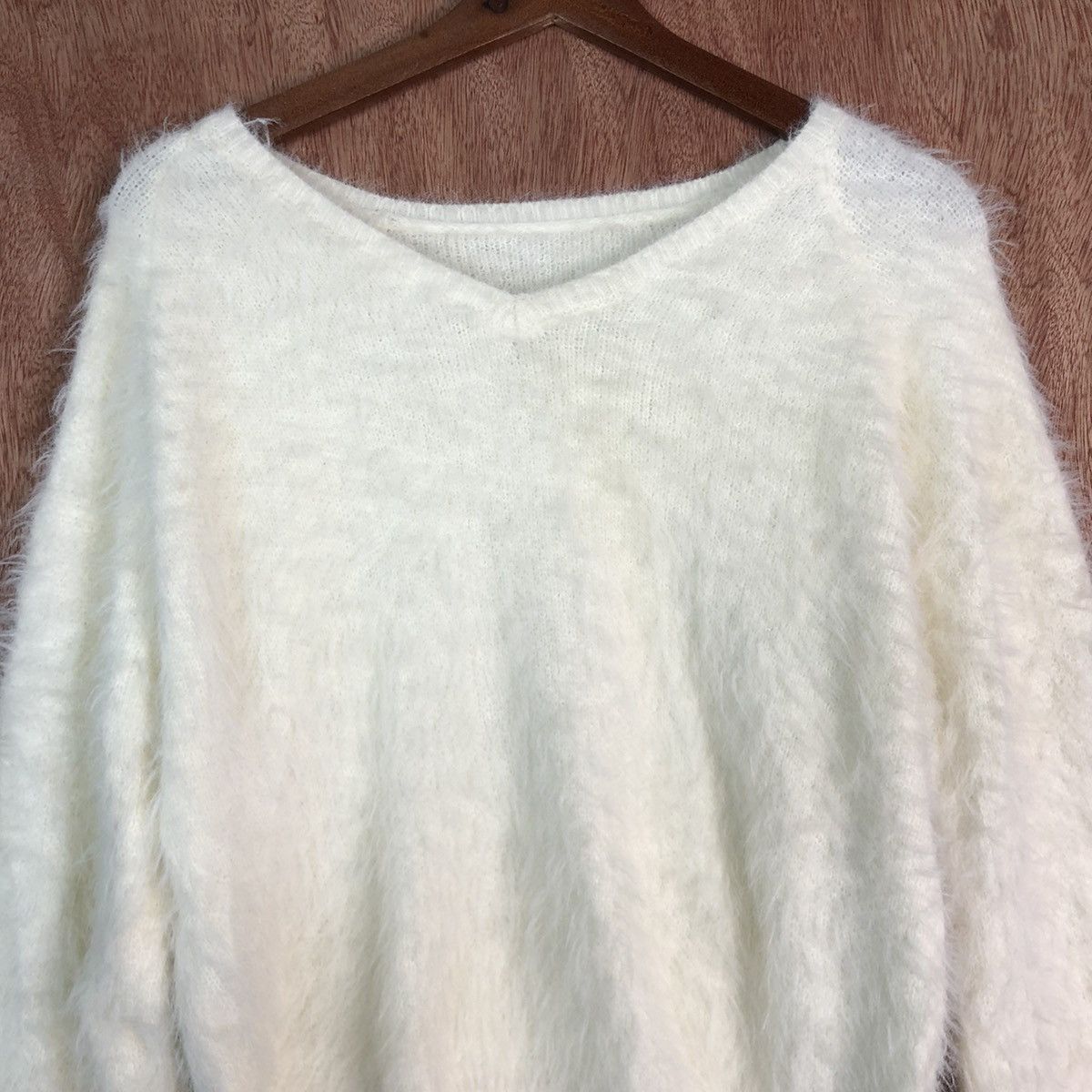 Homespun Knitwear × Japanese Brand Anap Mumpe White Mohair Shag Shaggy Knitwear #c349 Size M / US 6-8 / IT 42-44 - 8 Thumbnail