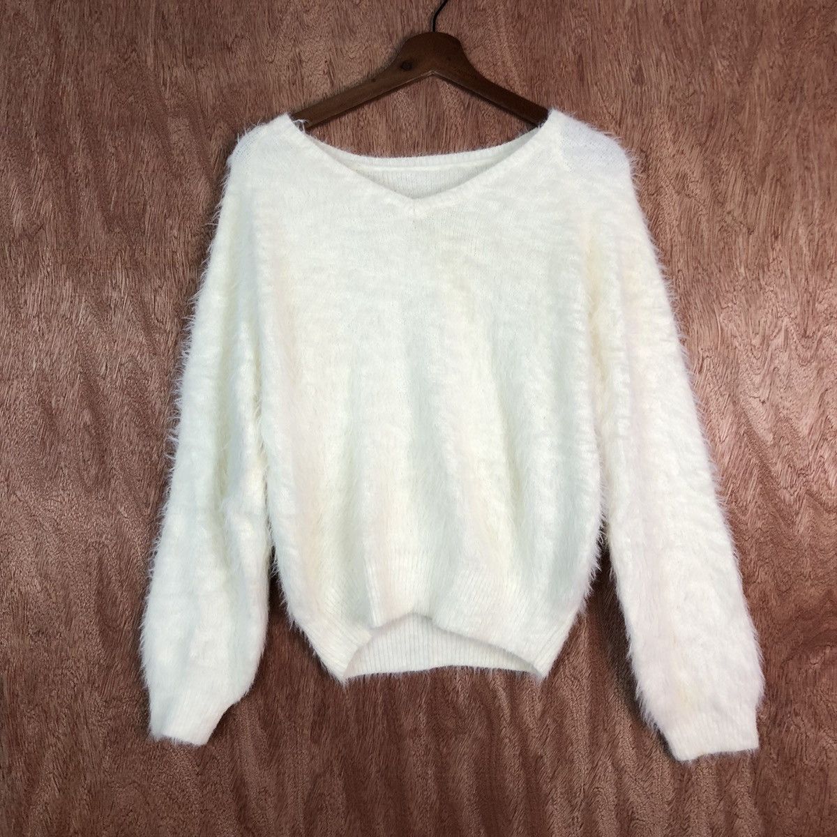 Homespun Knitwear × Japanese Brand Anap Mumpe White Mohair Shag Shaggy Knitwear #c349 Size M / US 6-8 / IT 42-44 - 1 Thumbnail