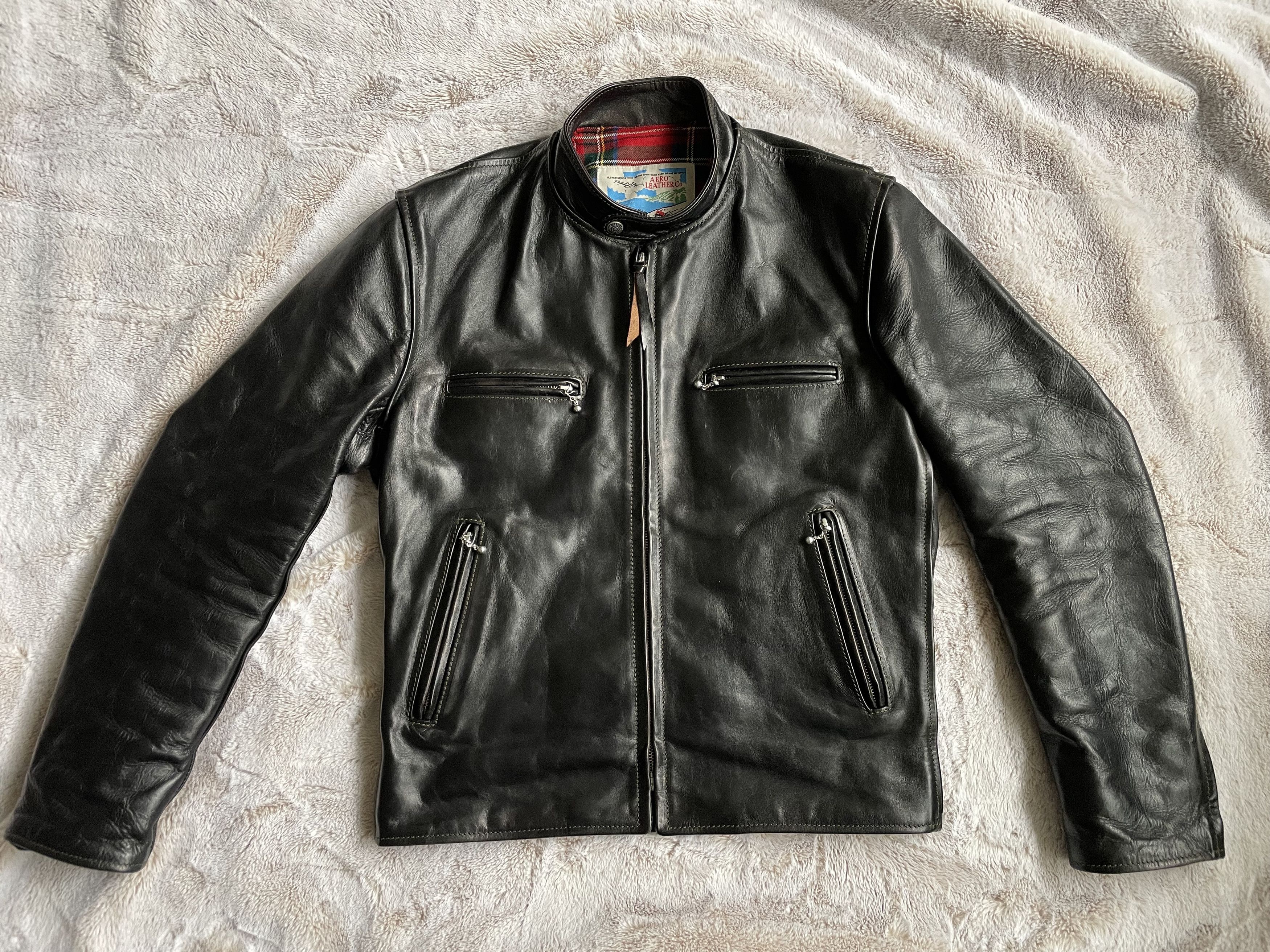 Aero Leathers ブラック　Veste Des Rallye　　38 Aero Leather Veste Des Rallye