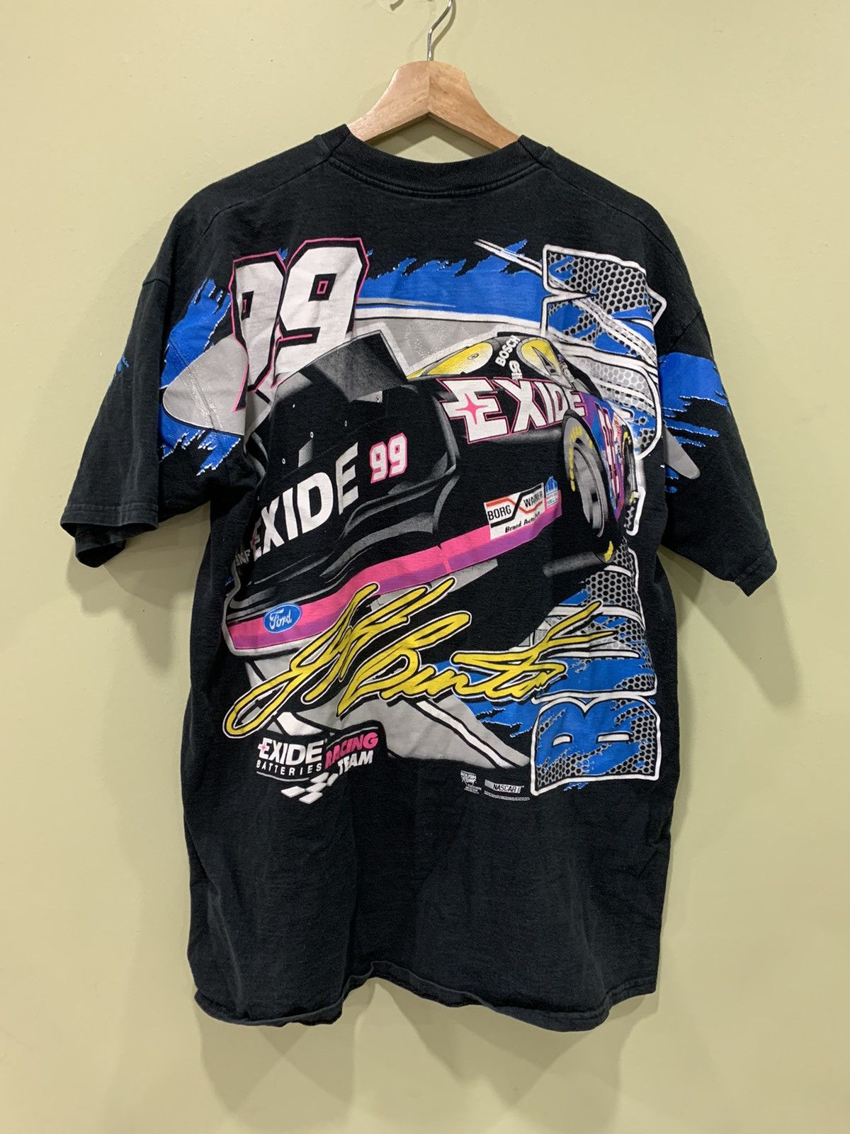 Racing × Vintage Vintage 90s Racing Tee Shirt All Over Print