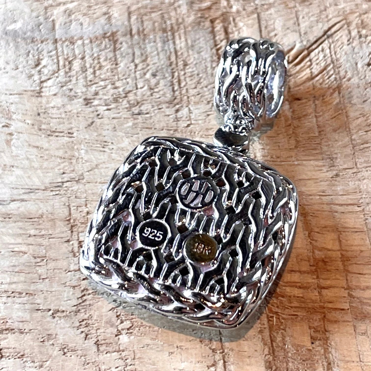 John Hardy John Hardy Classic Chain 7mm With Square Diamond Pendant Size ONE SIZE - 6 Thumbnail