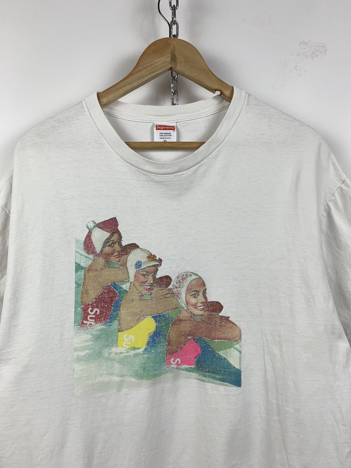 Supreme Swimmers White T Shirt Tops