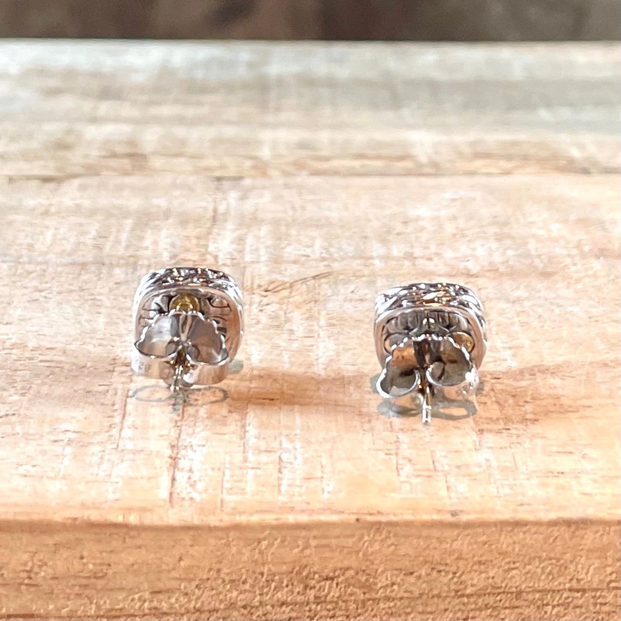 John Hardy John Hardy Classic Chain Stud Silver Earrings with Diamonds Size ONE SIZE - 5 Thumbnail